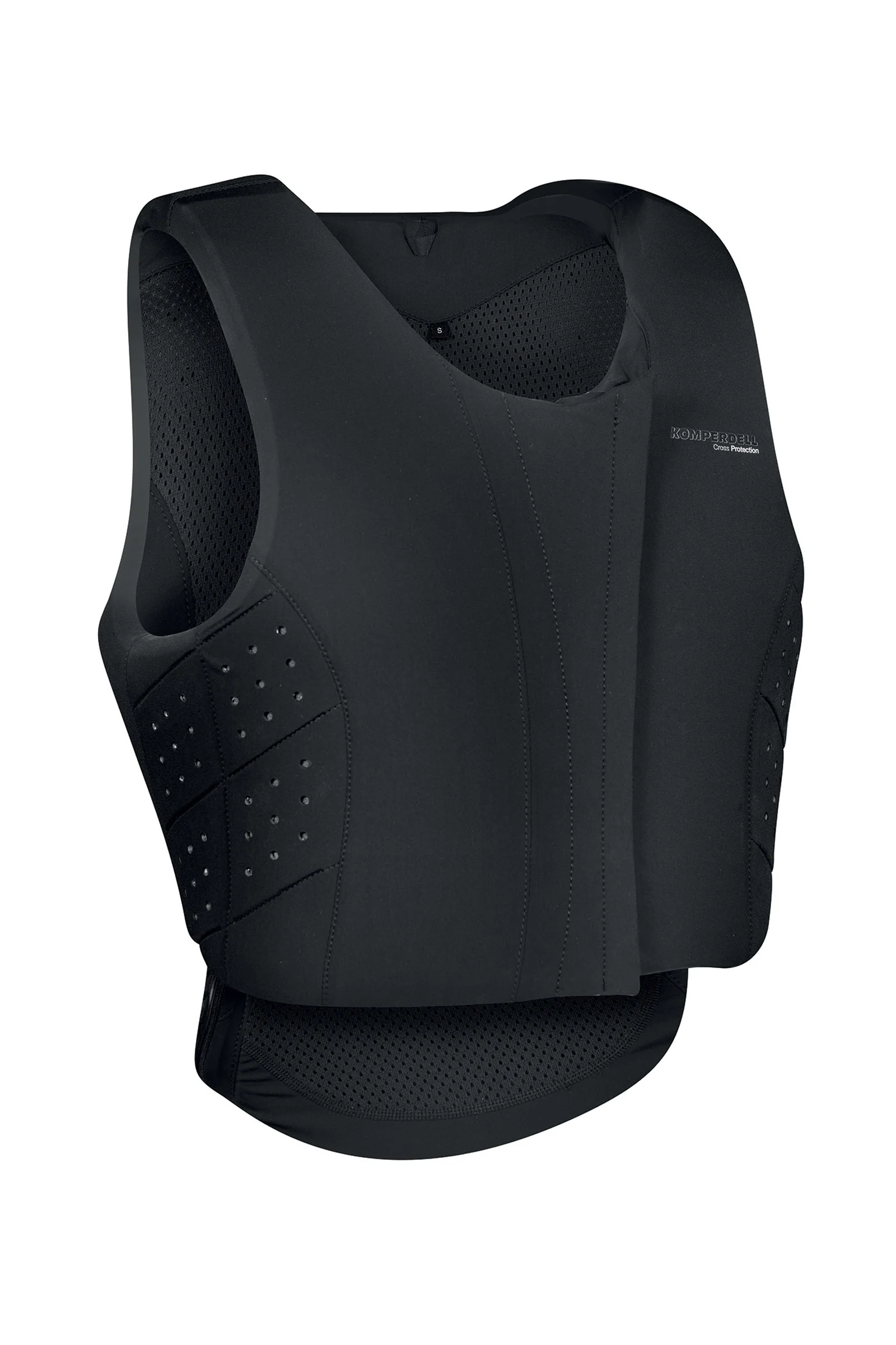 Equestrian Body Protector With Front Zip, Regular Fit Black L
