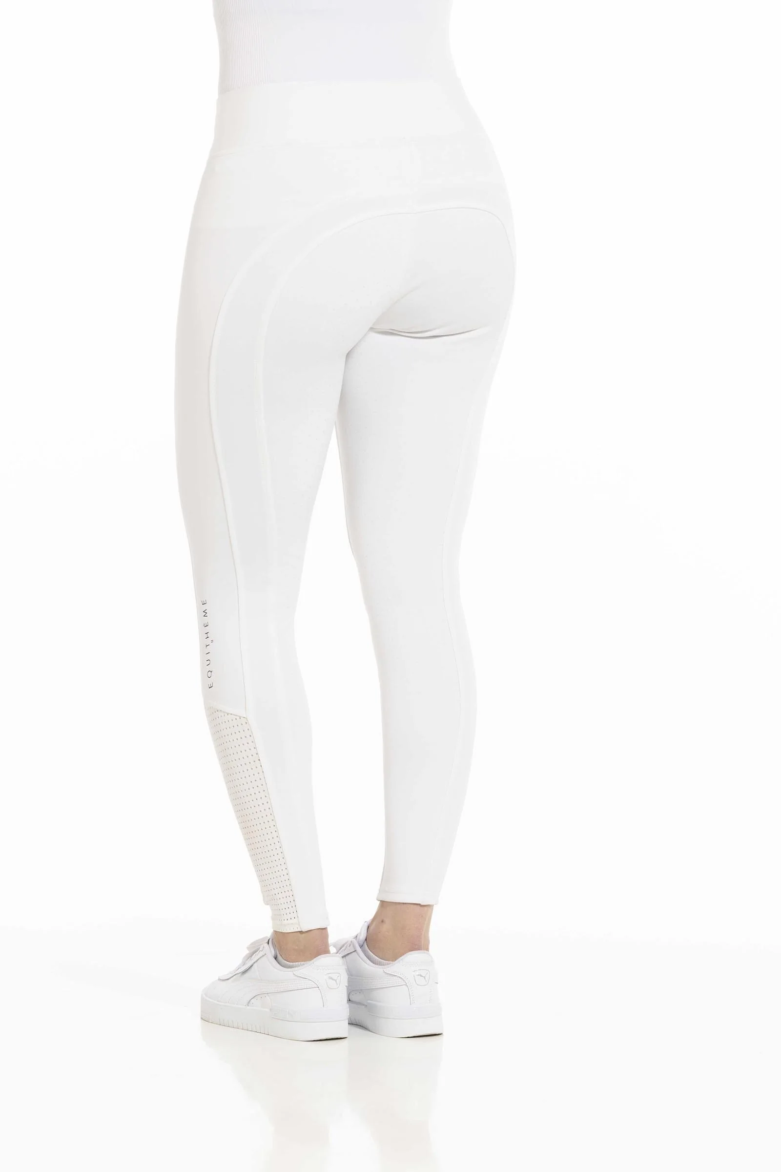 EQUITHÈME Brigitte Women´s Silicone Full Grip Riding Leggings White 4