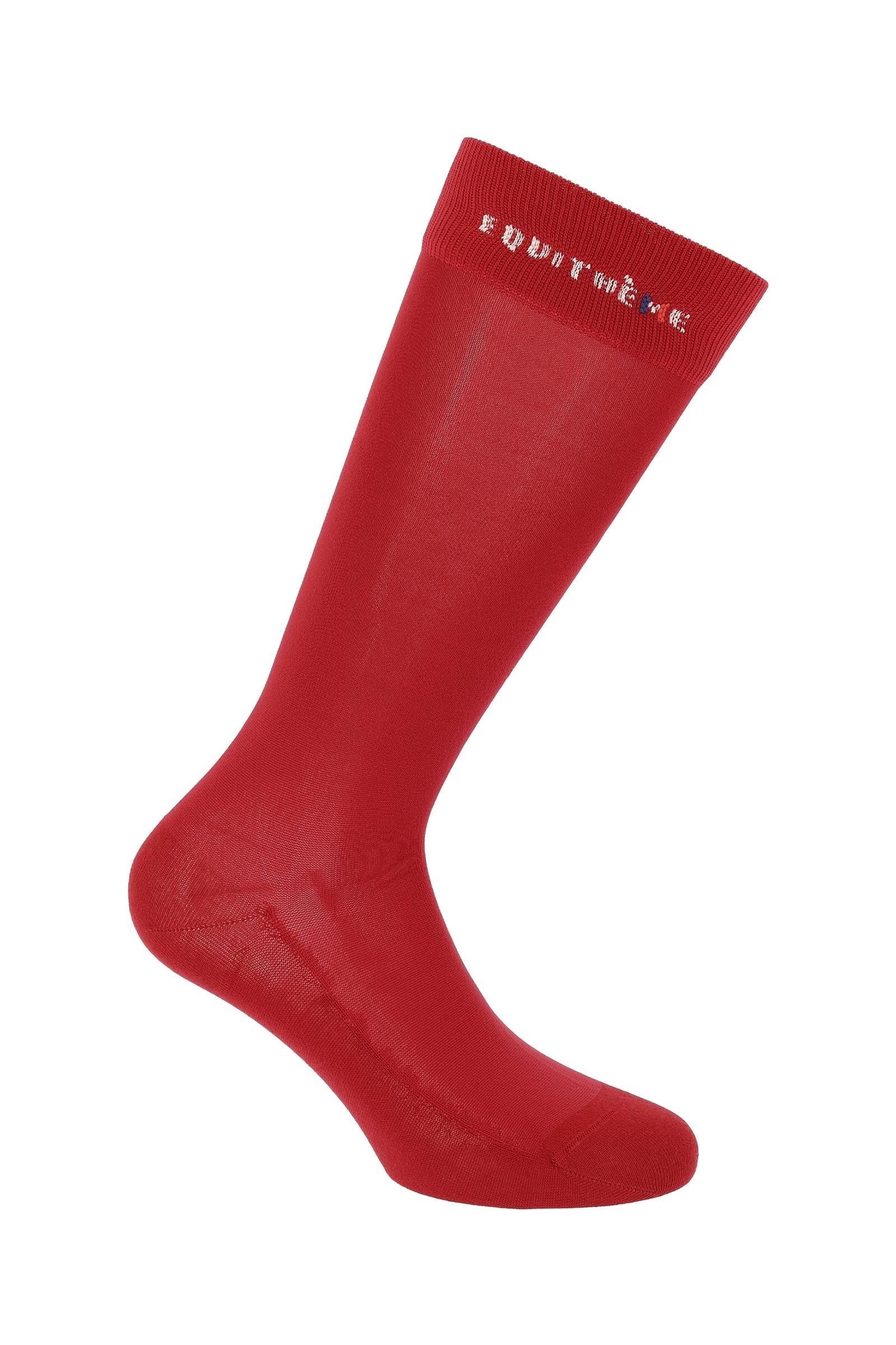 EQUITHÈME Classic Riding Socks Red 2,5 - 5