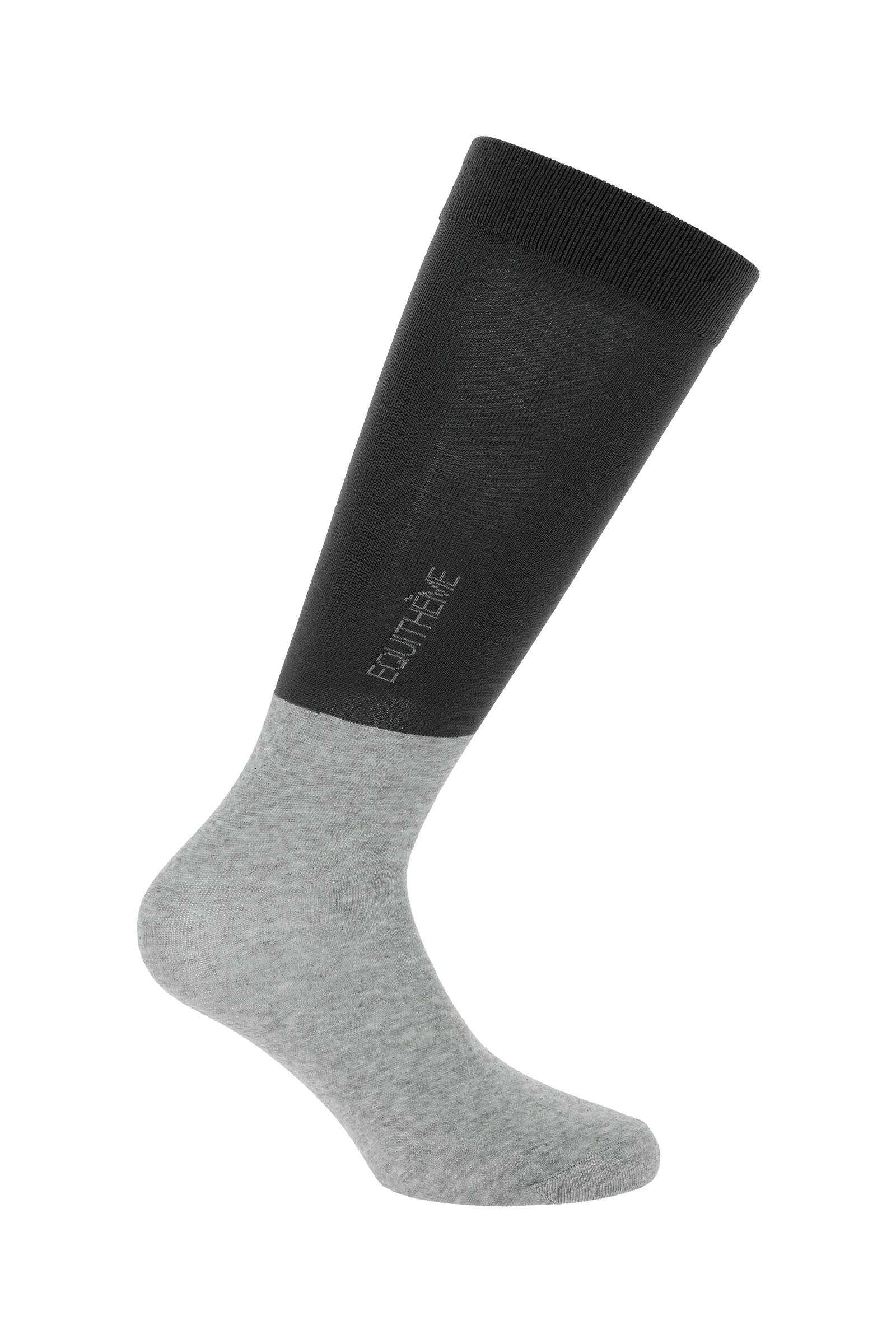 EQUITHÈME Compet Socks (2pack) Anthracite/Light Grey 3 - 7
