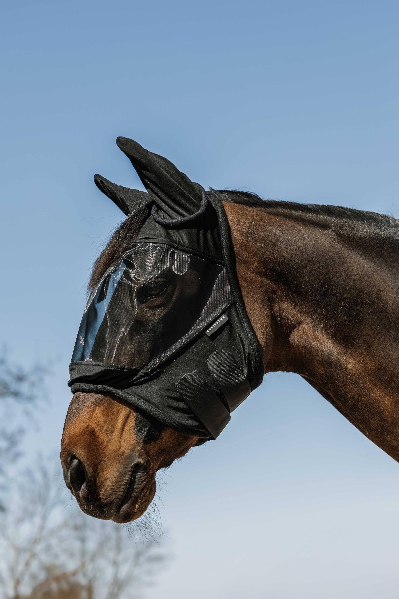 EQUITHÈME Doux Fly Mask/ UV Mask Black S
