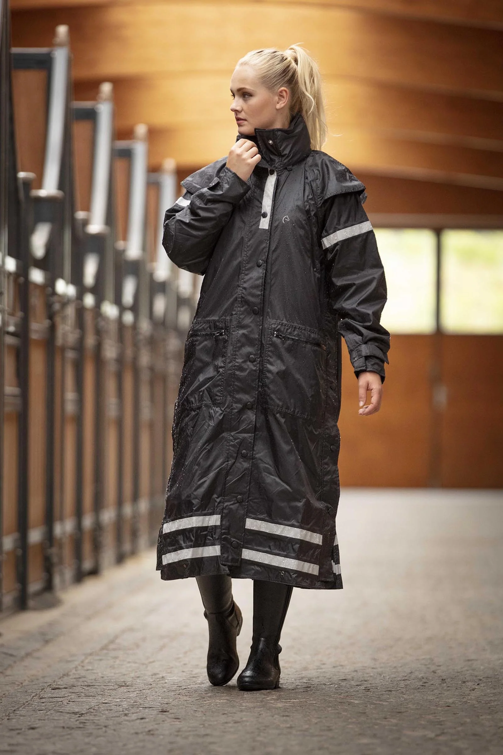 EQUITHÈME RiderCoat Long Raincoat Black XL