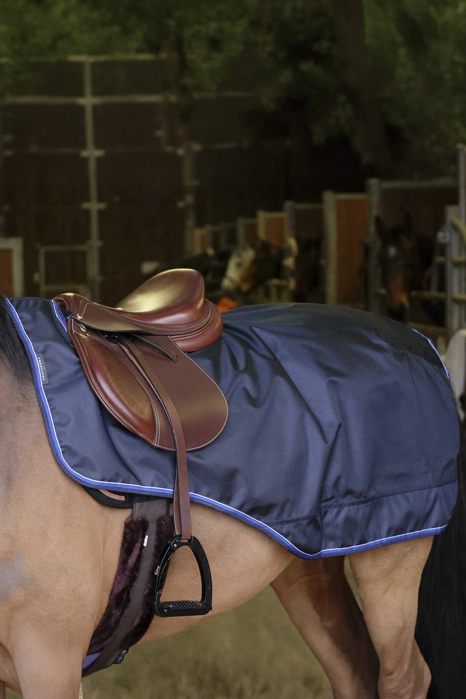 EQUITHÈME TYREX 1680D Coolmax Lined Exercise Sheet Navy 125