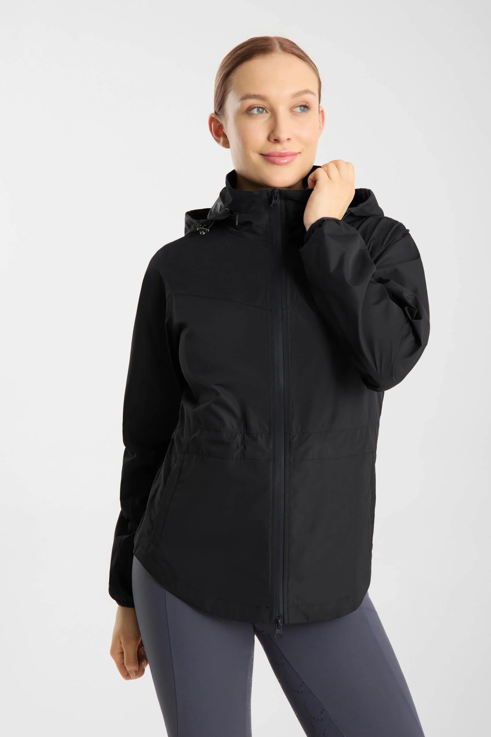 Fiora Women's Lightweight Waterproof Riding Jacket Dark Navy 8