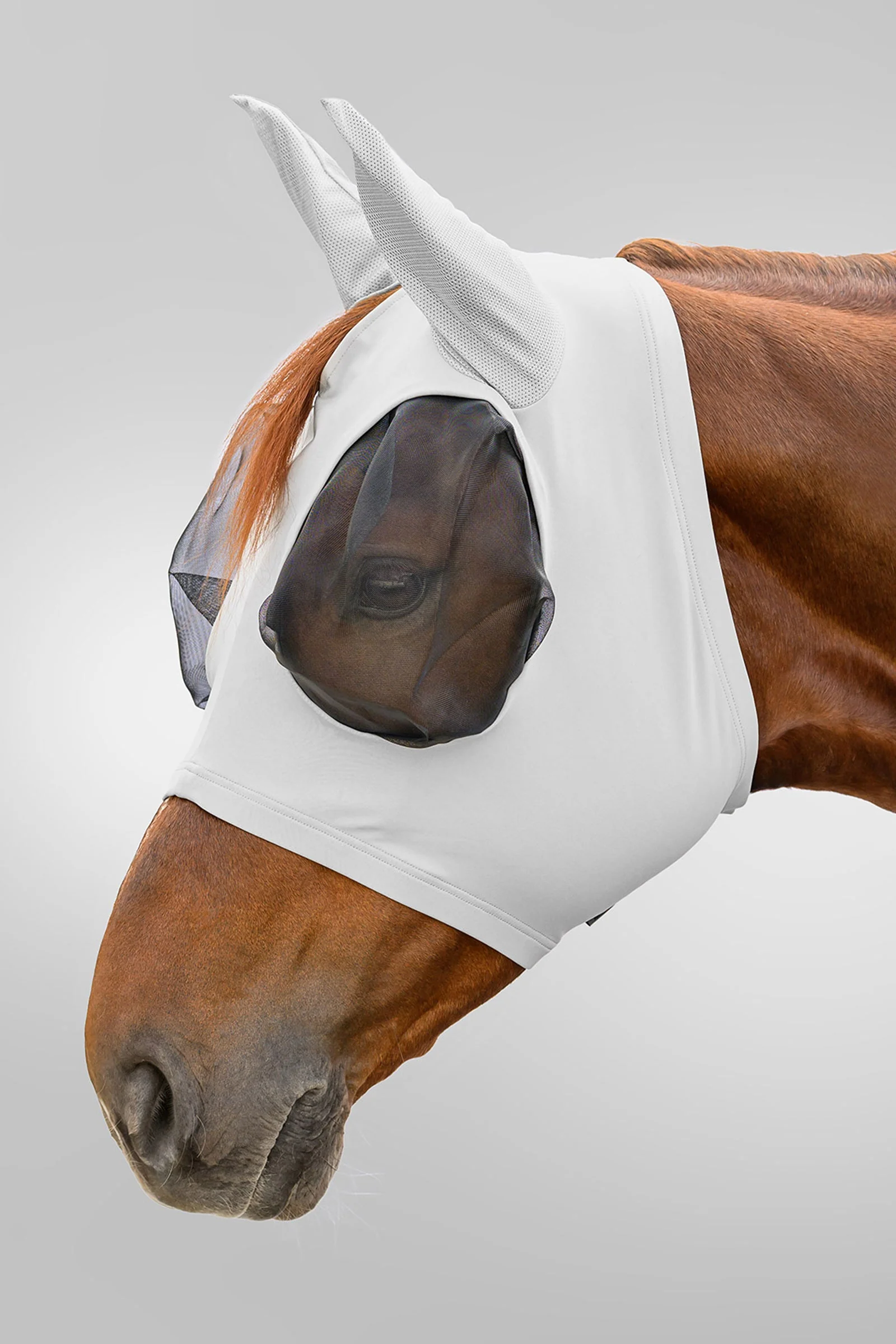 Flex Puck Fly Mask With UV-Protection Silver Grey SHP