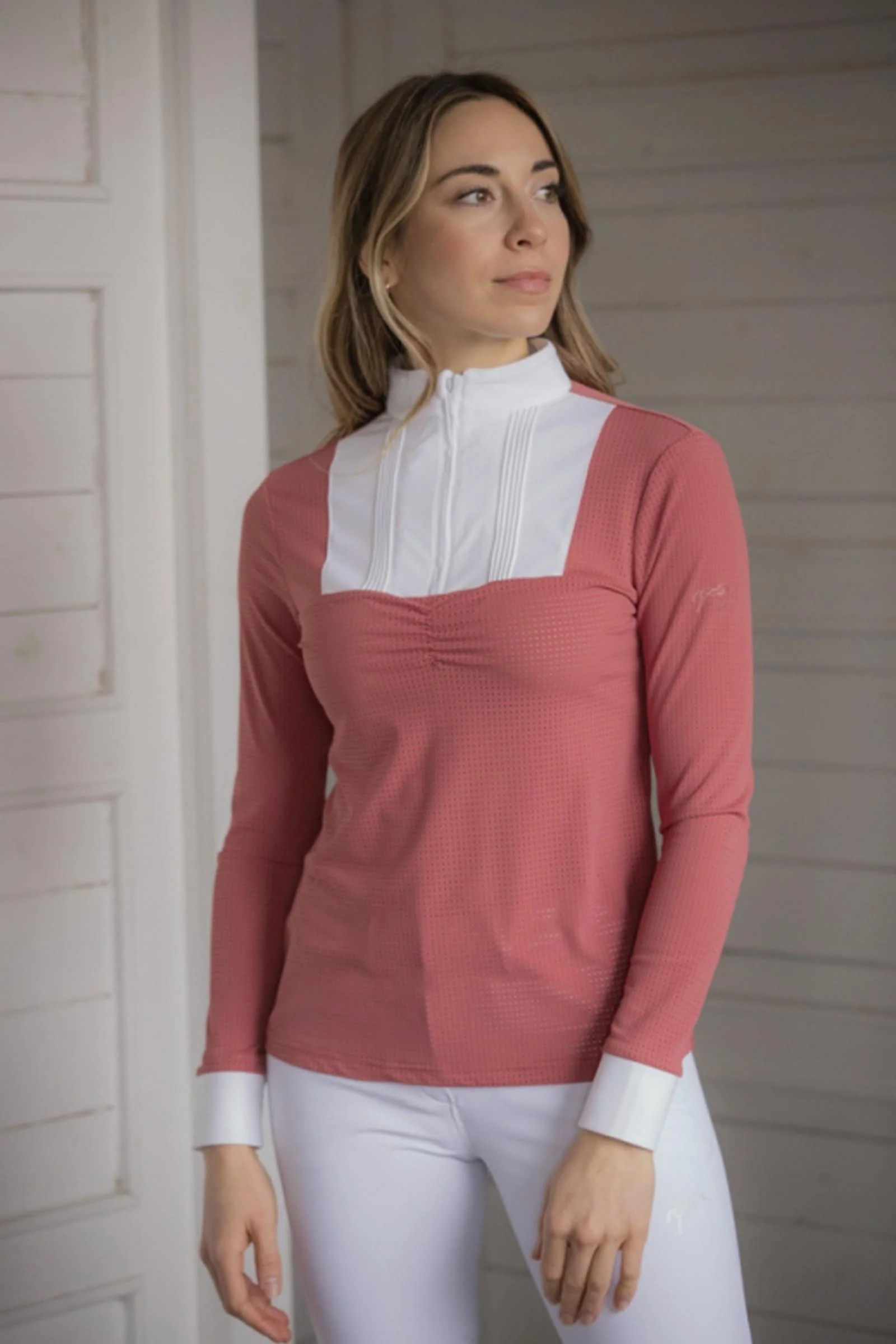 Florence Women´s Long-Sleeve Show Polo Shirt Terracotta XS