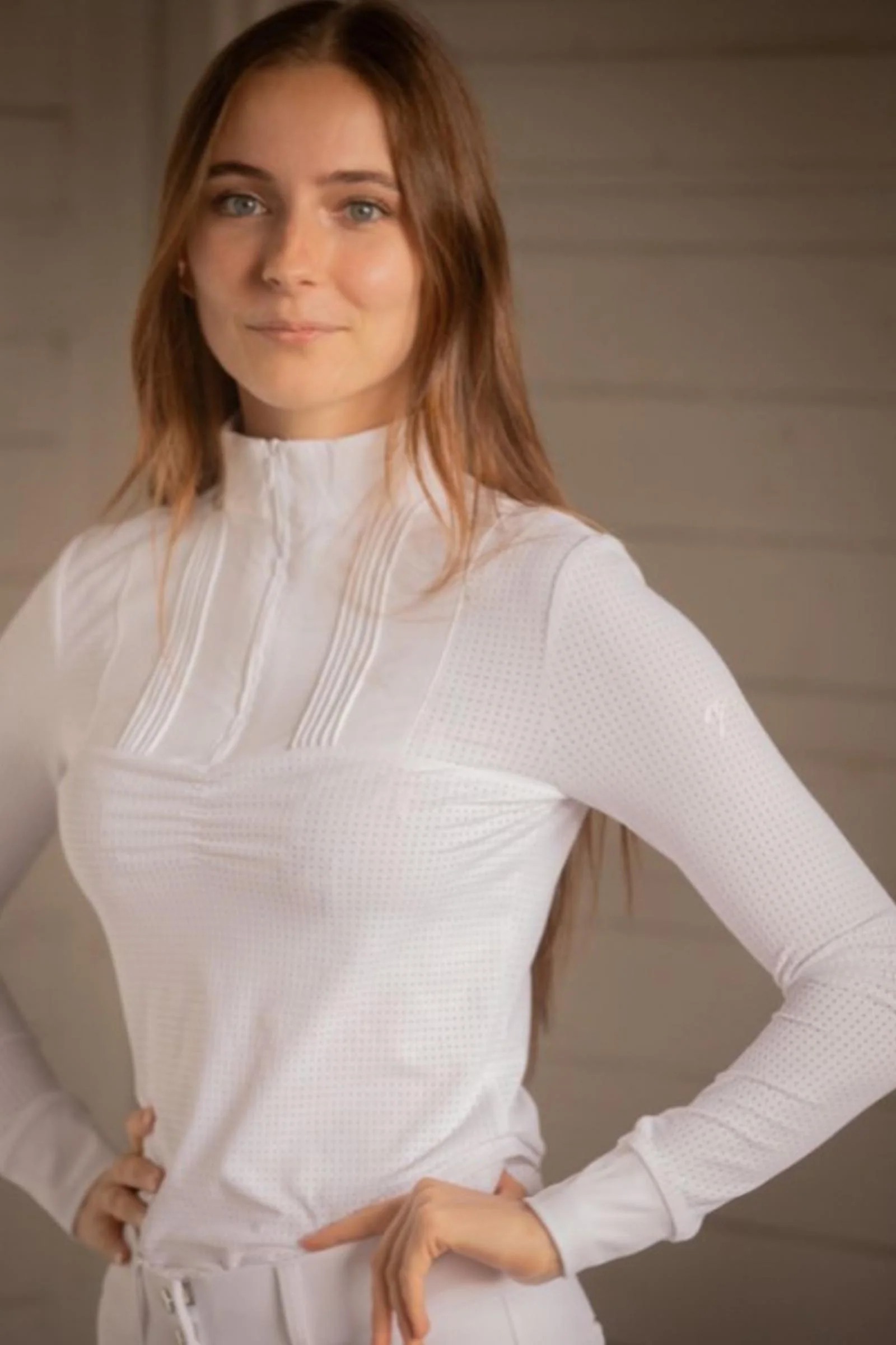 Florence Women´s Long-Sleeve Show Polo Shirt White L
