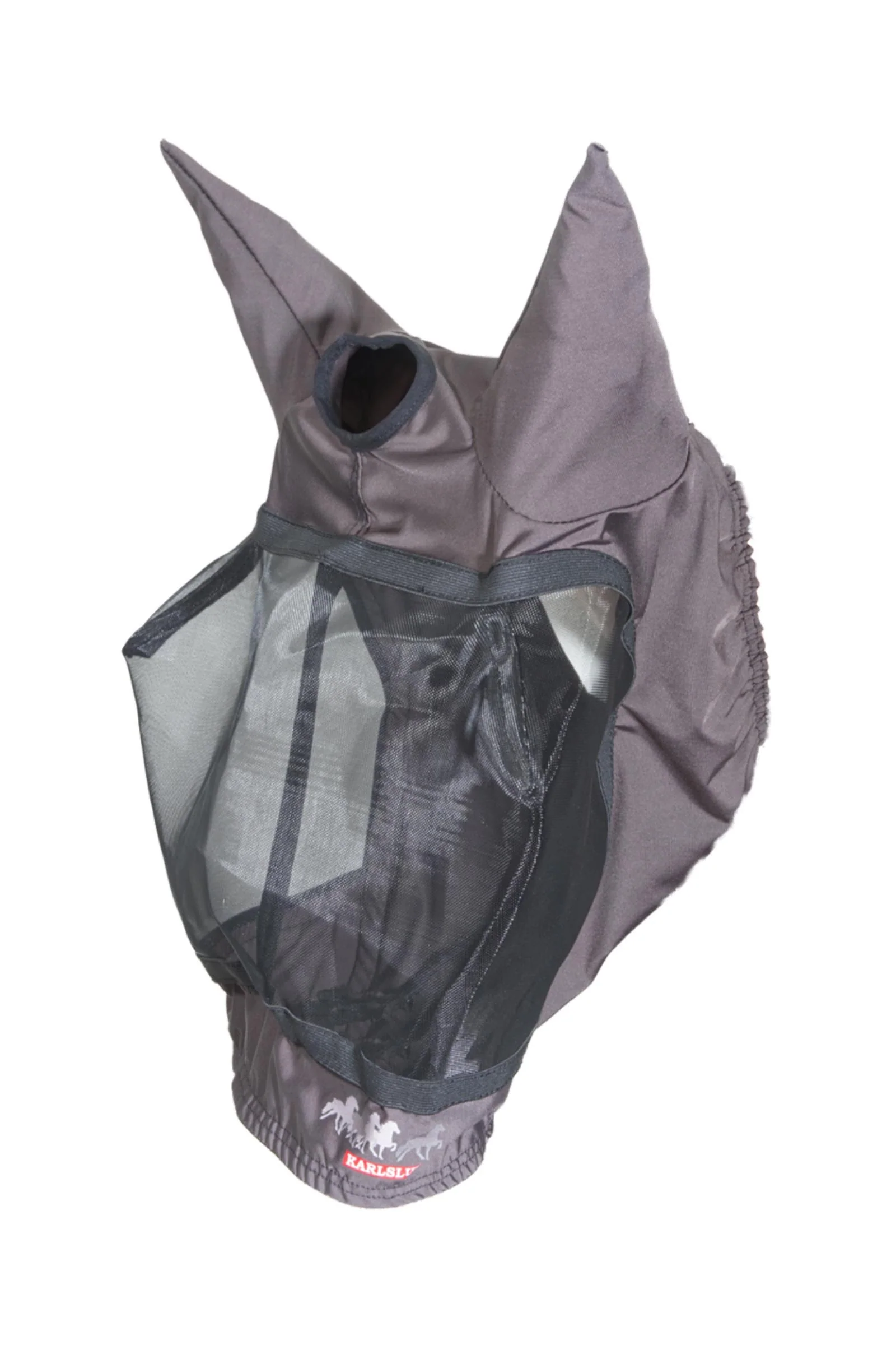 Fly Mask With Hole For Forelock Grey Icelandic Horse