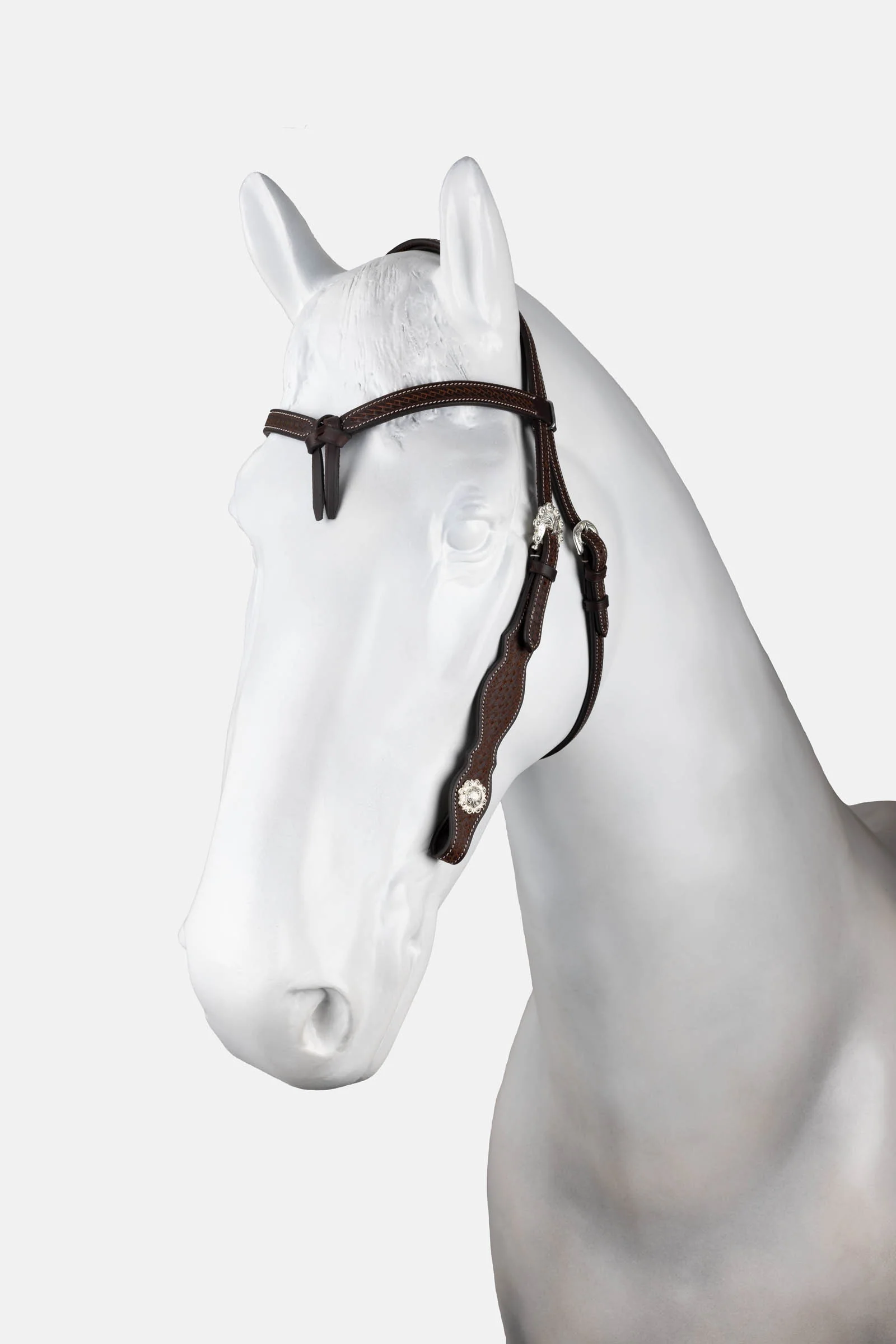 Futurity Knot Bridle With Conchos Brown C
