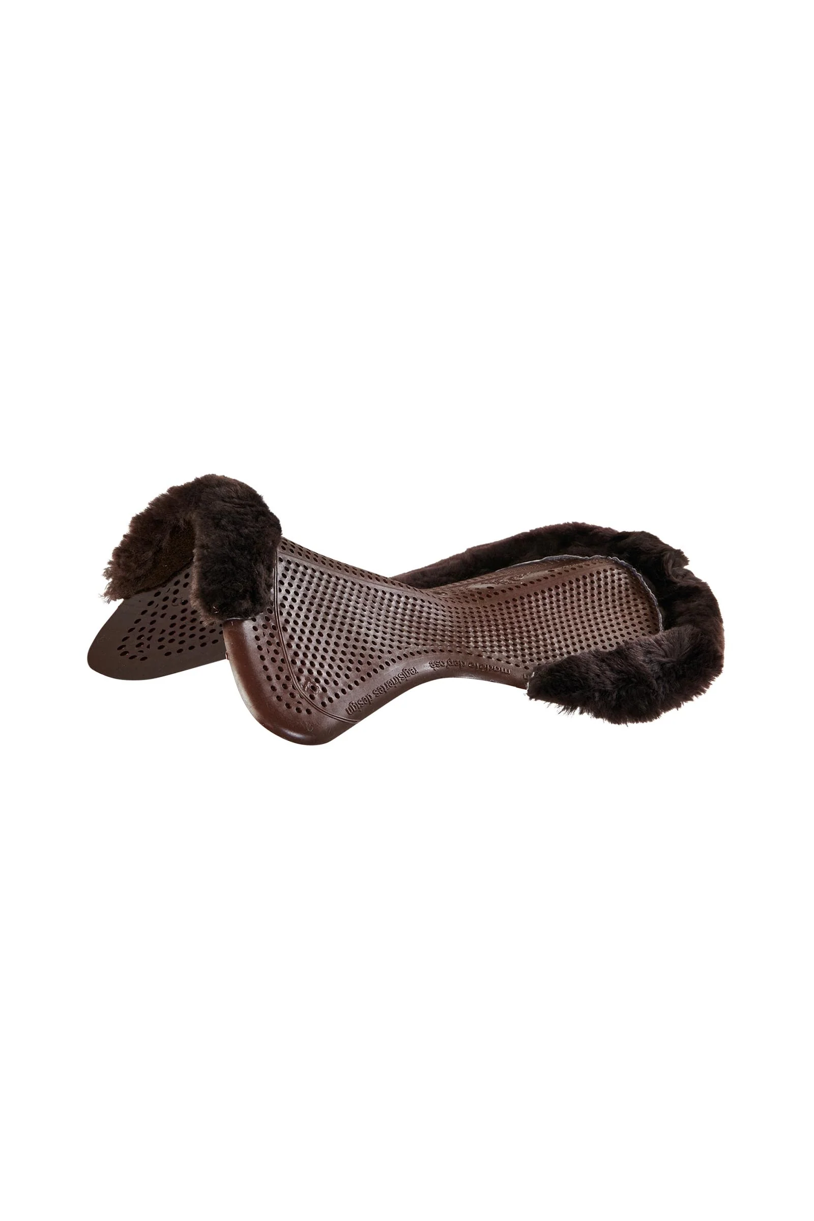 Gel Non Slip Classic Pony With Sheepskin 1/2 Cut-Out Flat Brown/Brown M