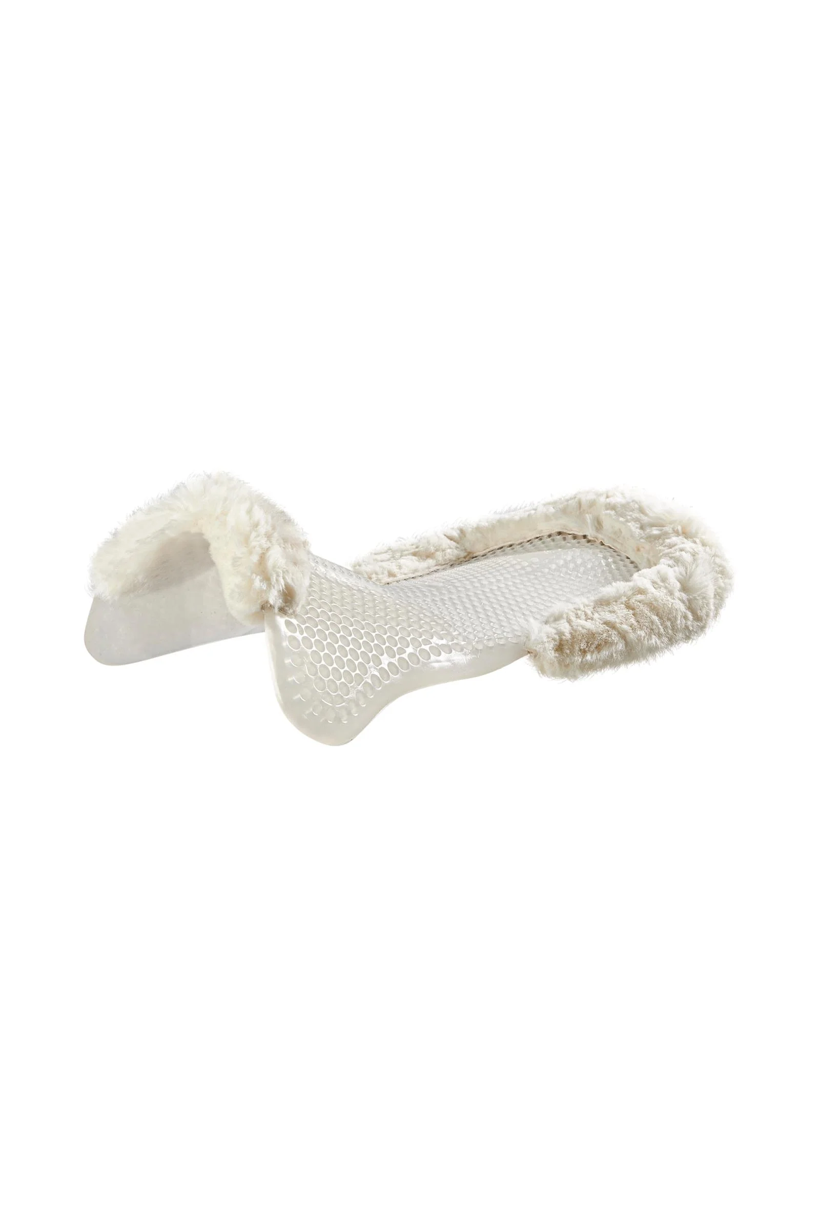 Gel Non Slip Classic With Sheepskin Cut-Out Front Riser Transparent/Natural One Size