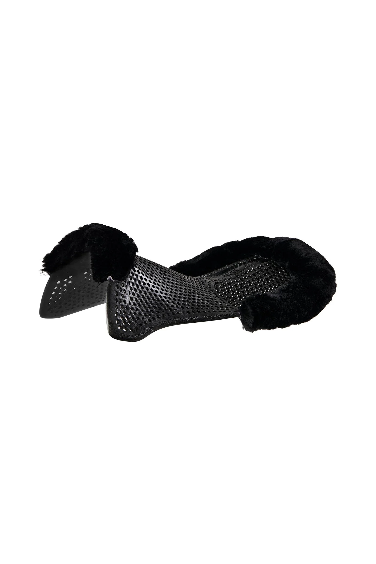 Gel Non Slip Classic With Sheepskin Cut-Out Rear Riser Black/Black One Size
