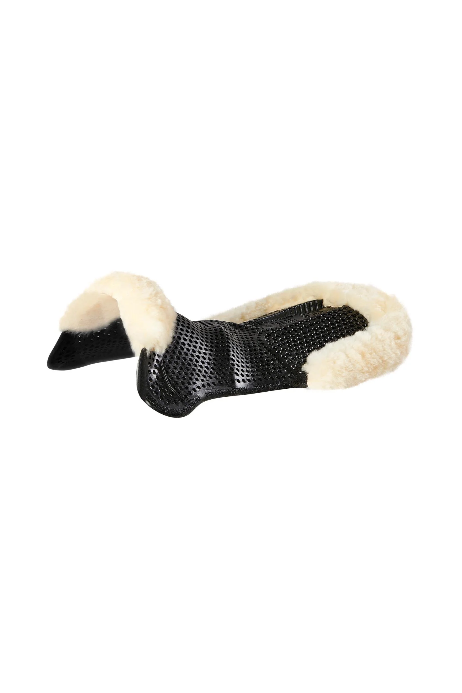 Gel Non Slip Classic With Sheepskin Cut-Out Rear Riser Black/Natural One Size
