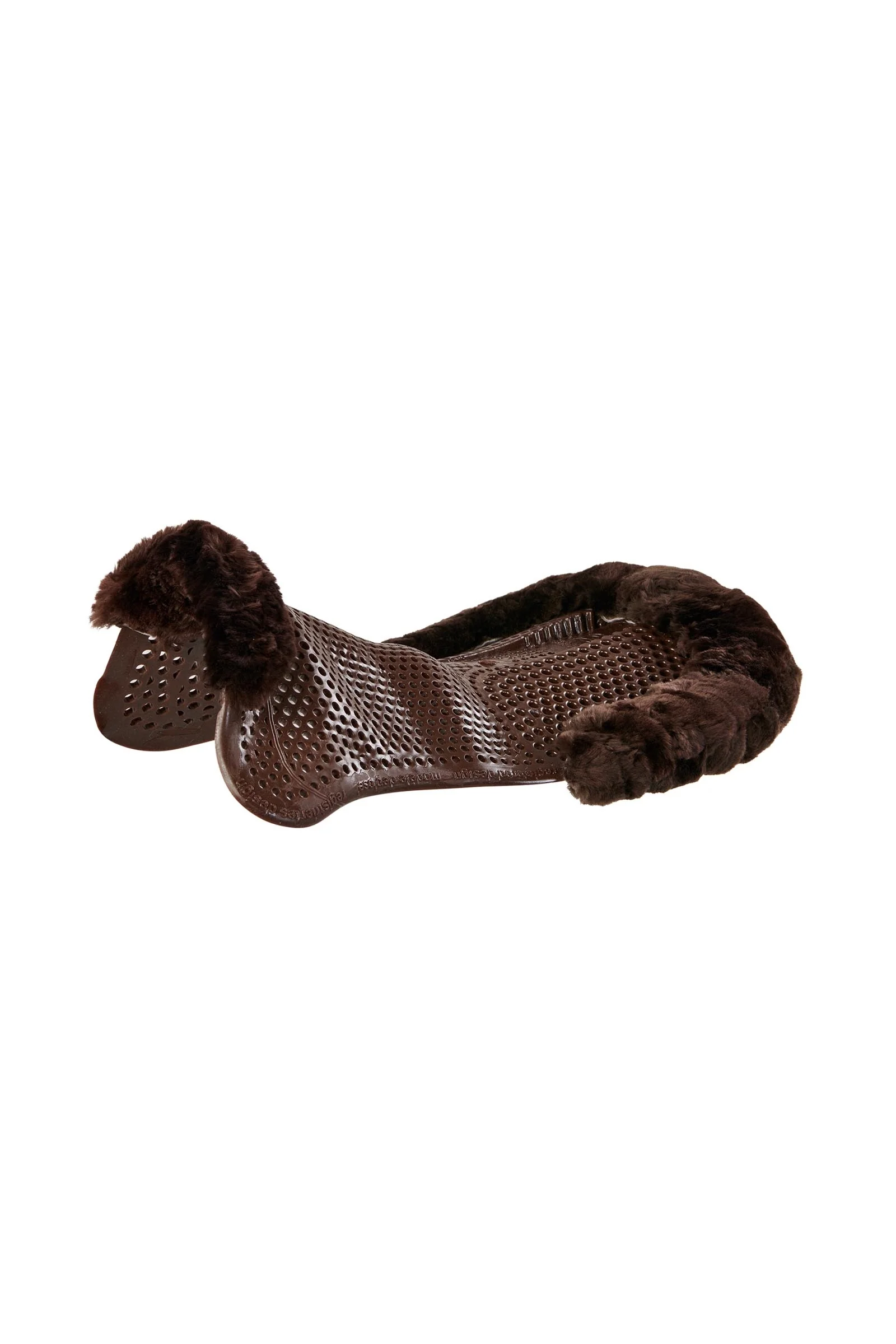 Gel Non Slip Classic With Sheepskin Cut-Out Rear Riser Brown/Brown One Size