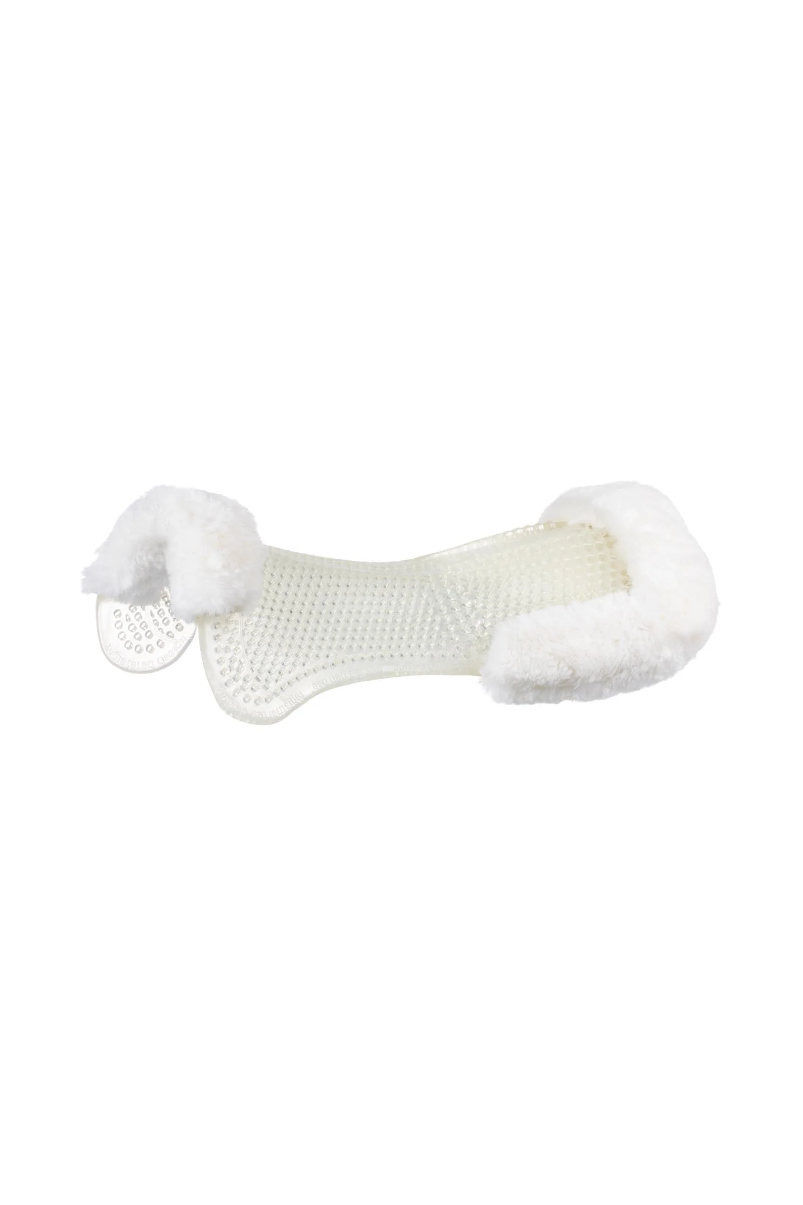 Gel Non Slip Classic With Sheepskin Cut-Out Rear Riser Transparent/White One Size
