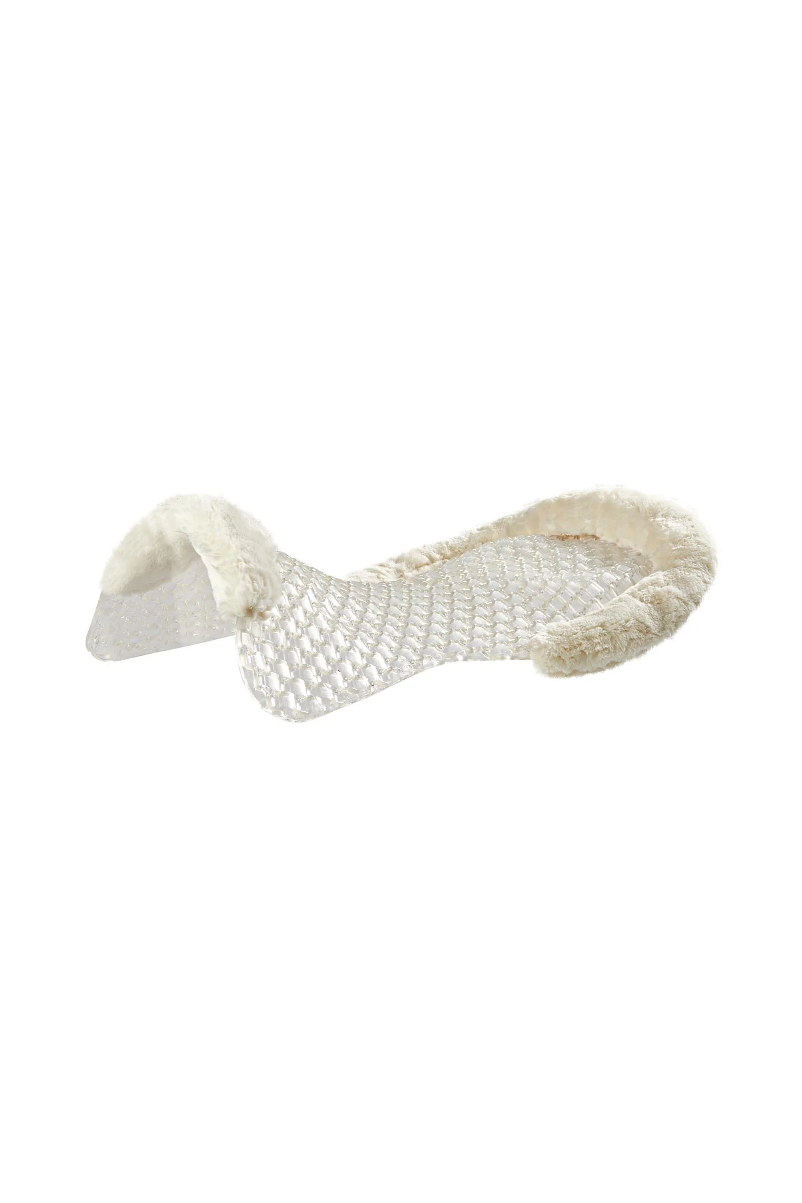Gel Non Slip Respira With Faux Sheepskin Cut-Out Flat Transparent/Natural One Size