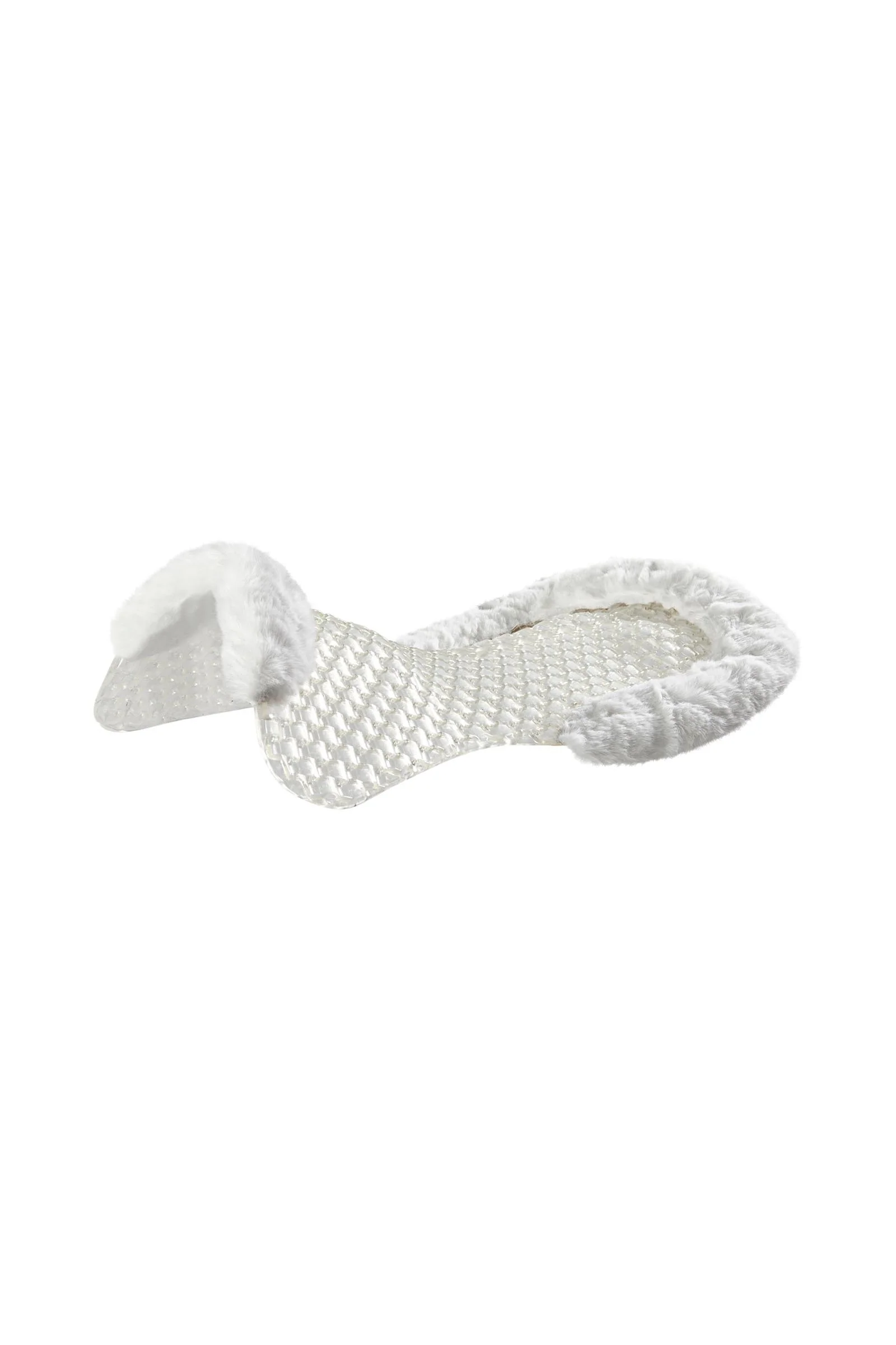Gel Non Slip Respira With Faux Sheepskin Cut-Out Flat Transparent/White One Size