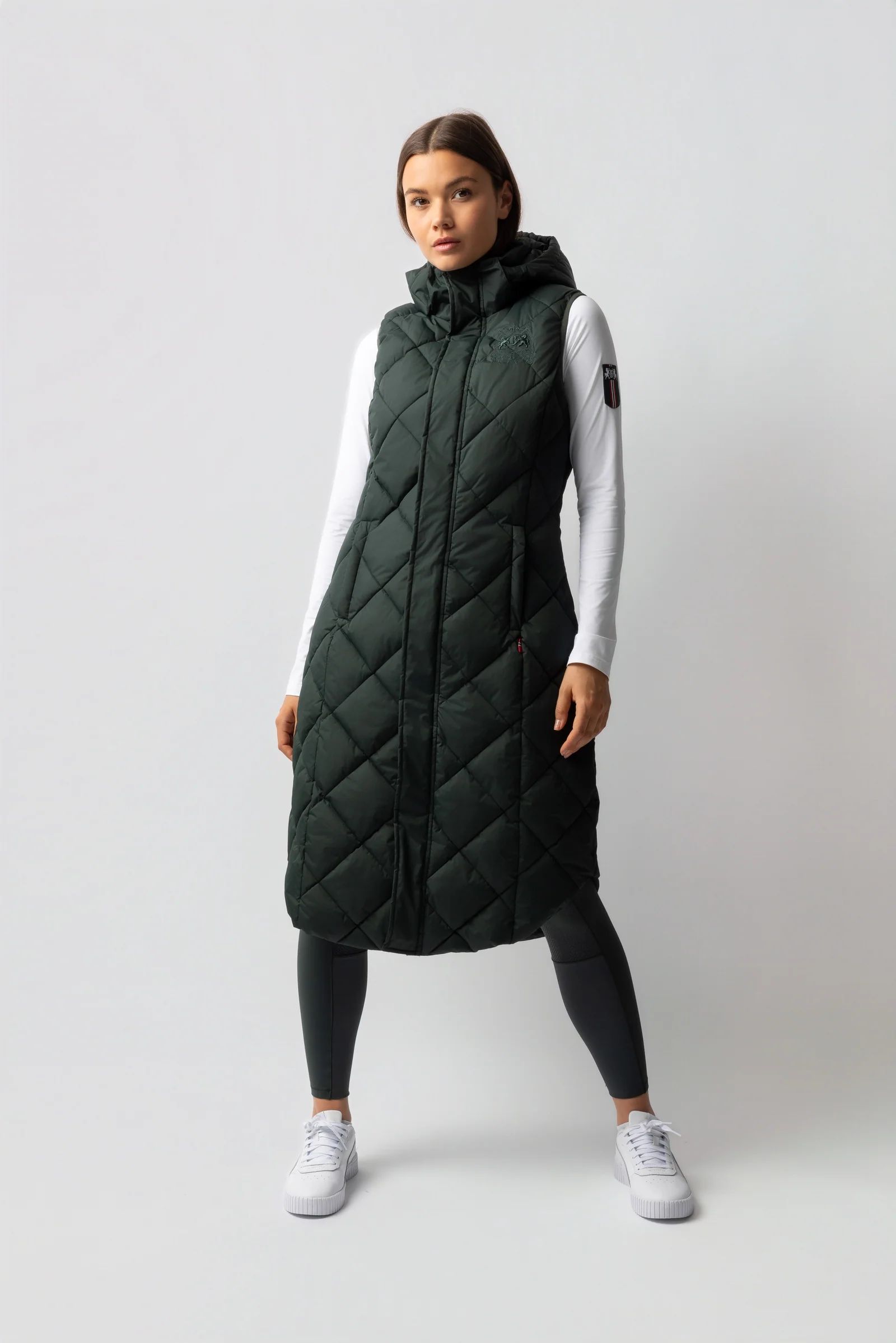 Gem Women´s Long Padded Riding Vest Scarab green 6