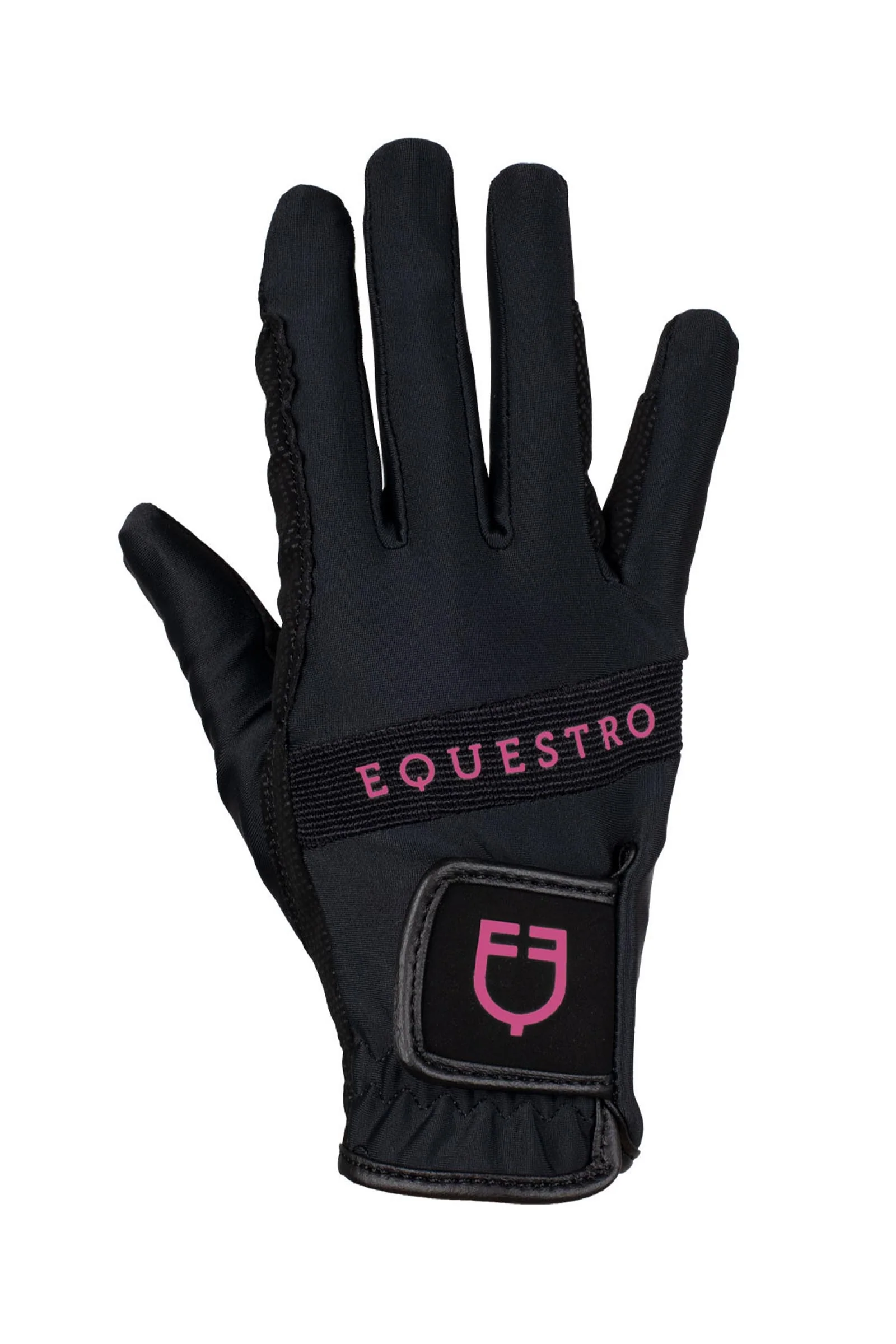 Gloves in Technical Fabric With Multicolor Logo Black/Fucsia 7
