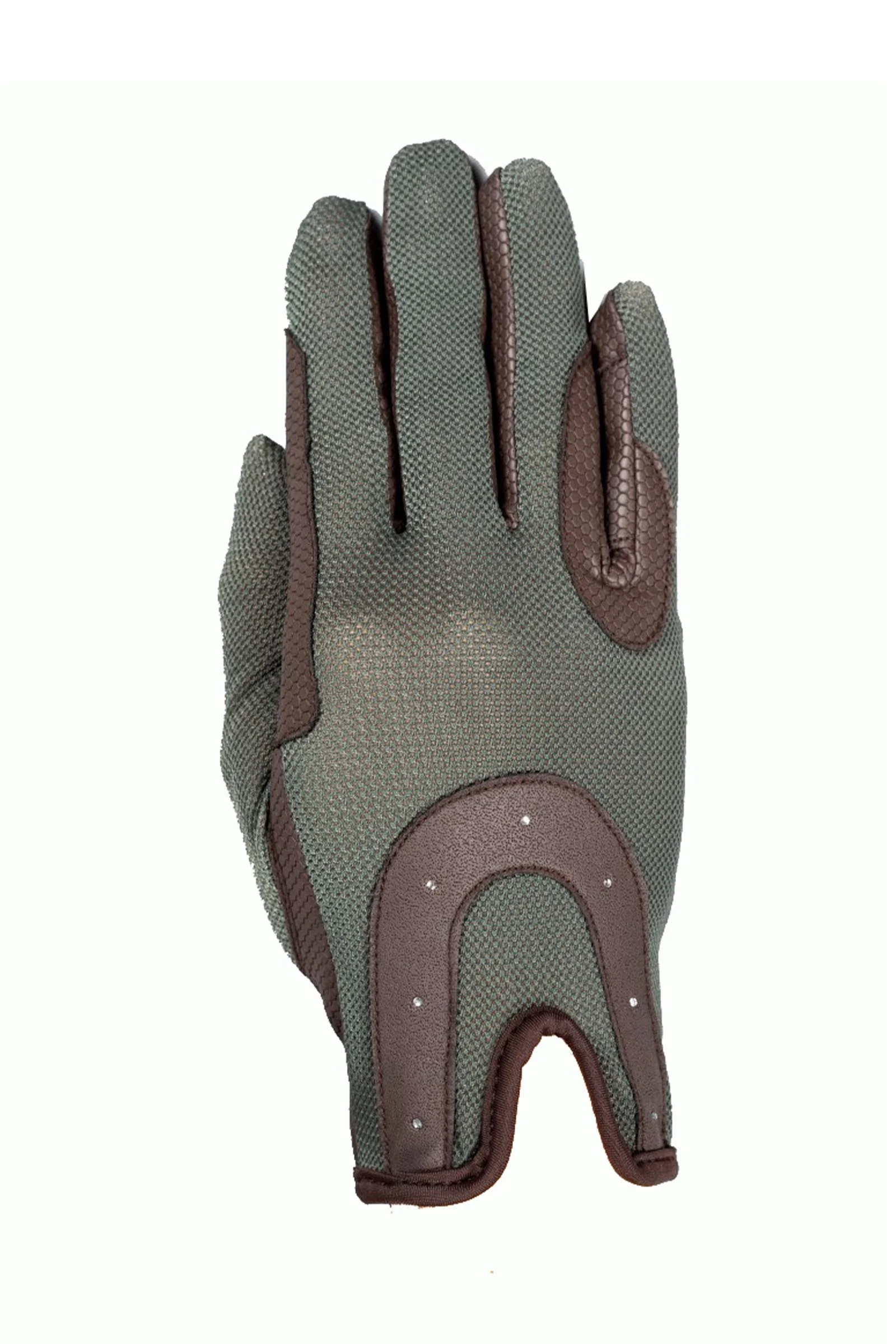 GOOD LUCK Riding Gloves With Mesh Upper Brown/Pistachio XXS