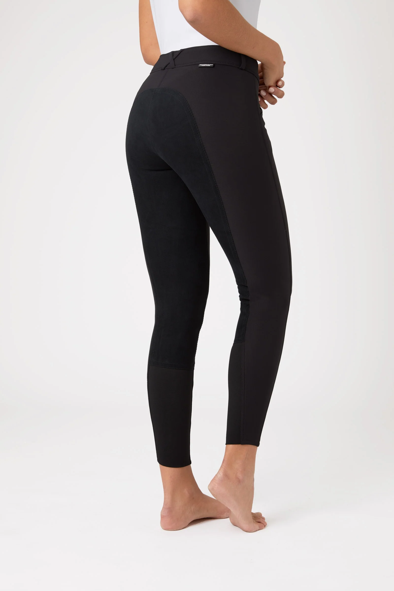 Grand Prix Women's Leather Full Seat Breeches UPF 50+ Black 6