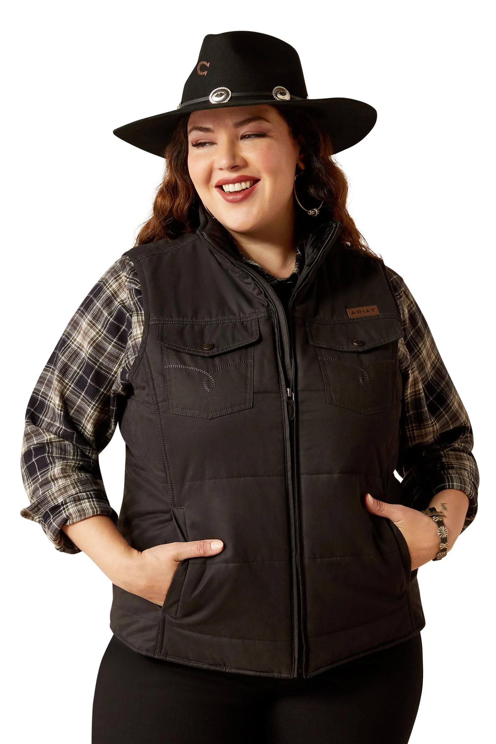 Grizzly Women's Quilted Vest Black M