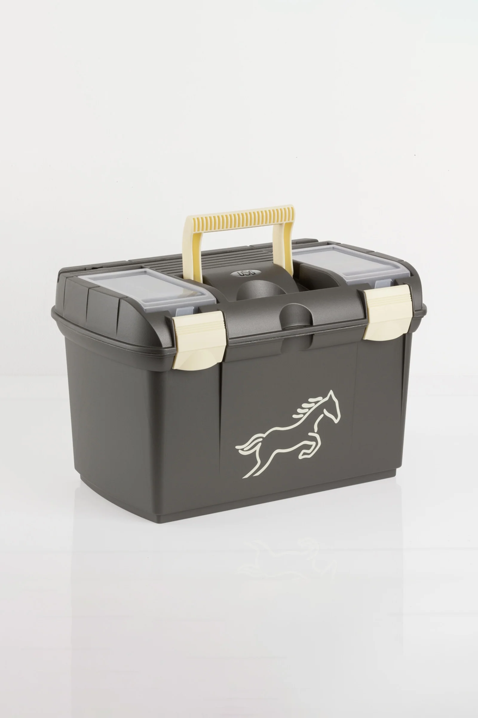 Grooming Box With Brush Holder Metallic Black/Beige One Size