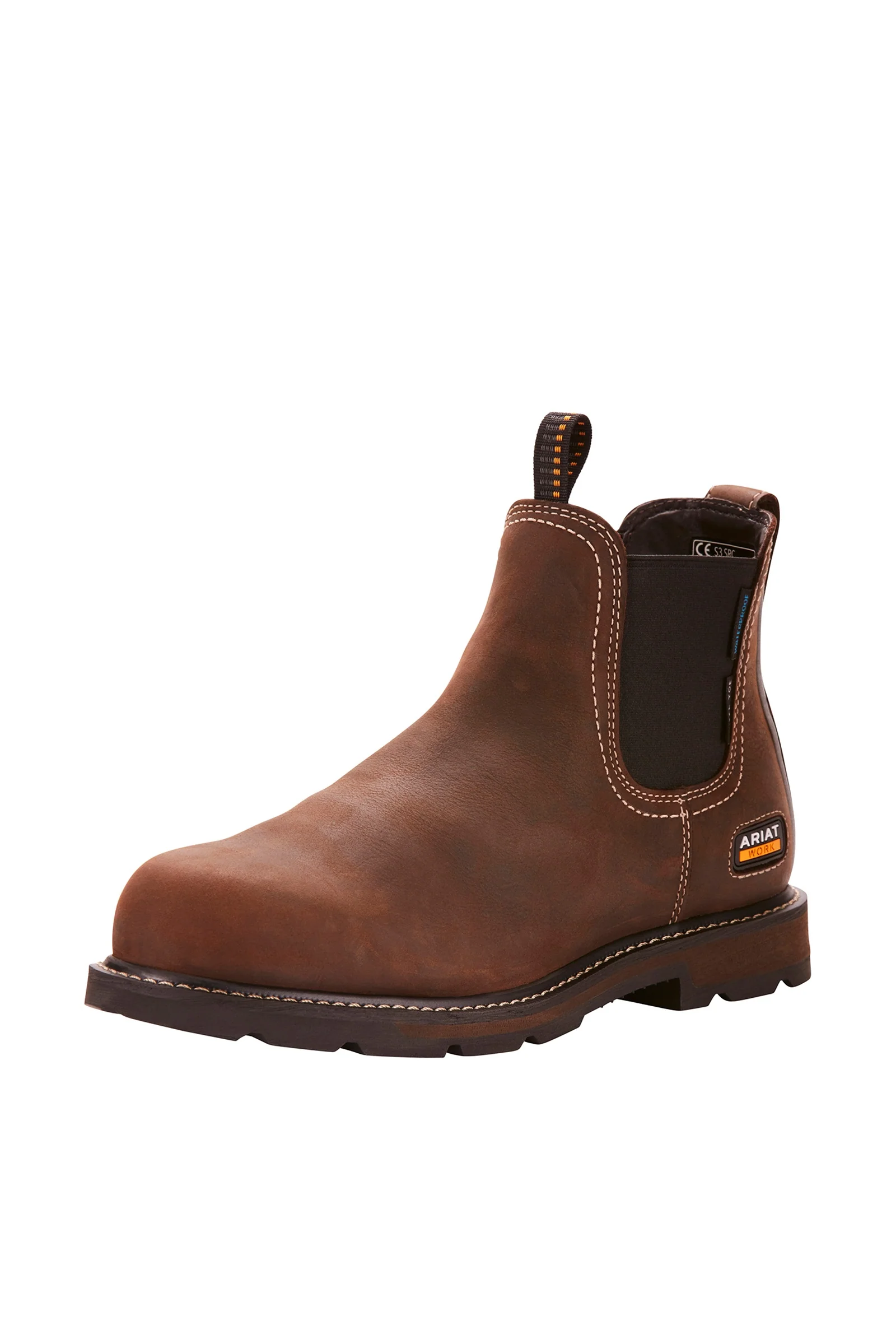 Groundbreaker Chelsea Men's Waterproof Steel Toe Work Boot Dark Brown 6
