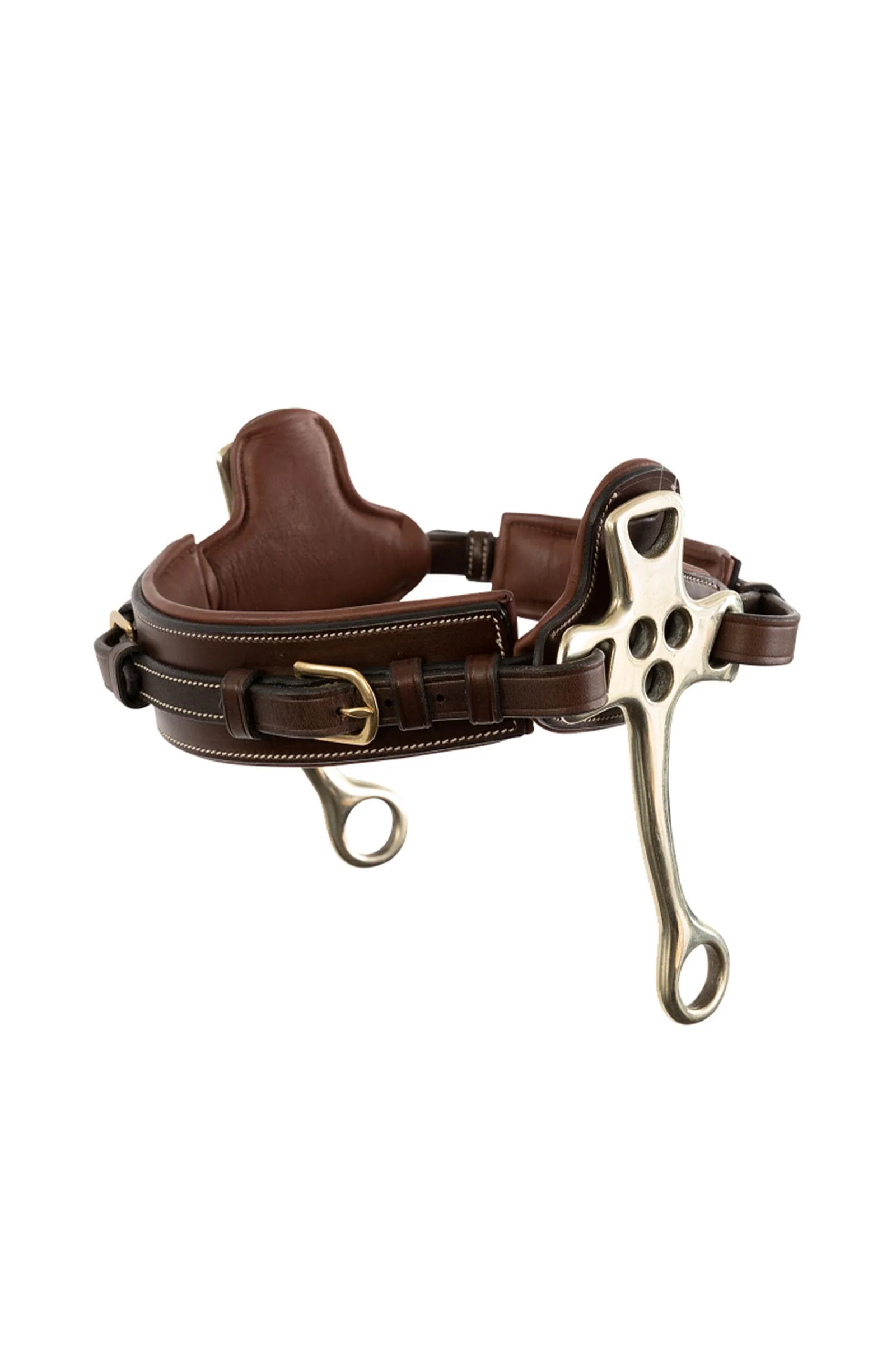 Hackamore Noseband with Cheeks 16 Cm Brown/Gold F