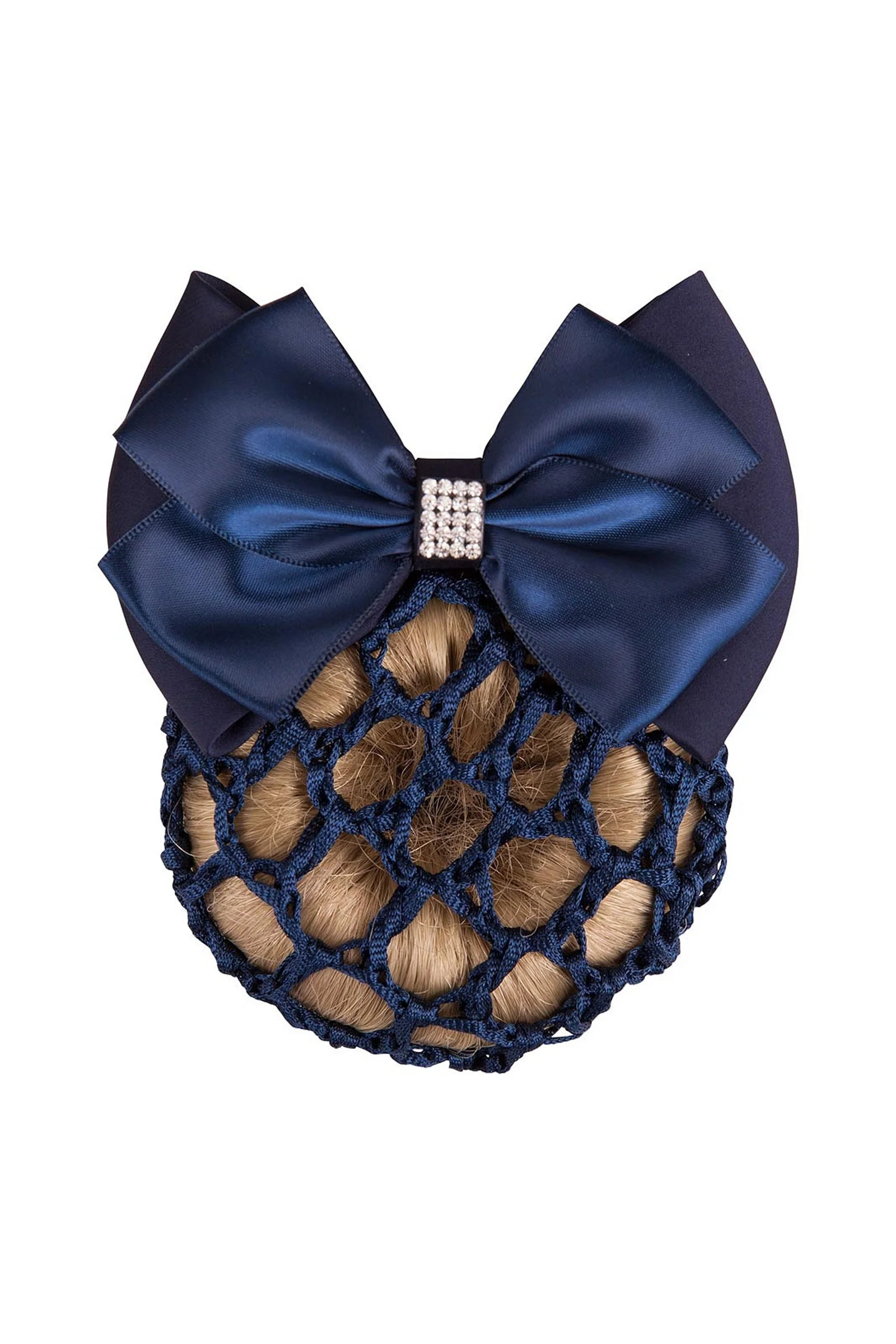 Hairnet Sparkle with Bow Navy One Size