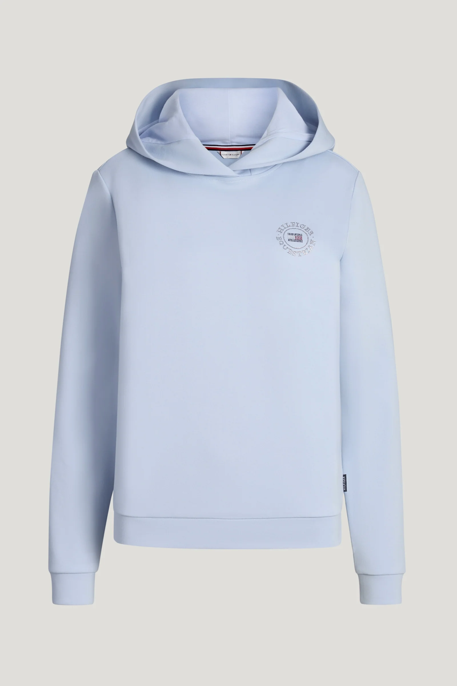Hollywood Women's Rhinestone Hoodie Sweet Blue S
