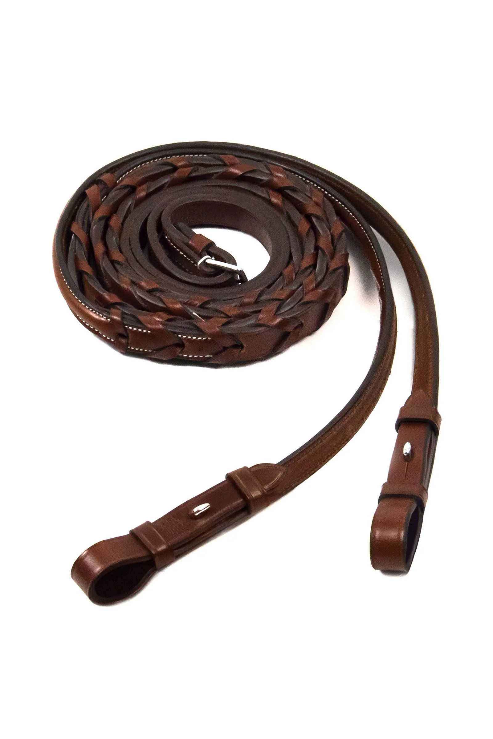 Hunter Laced Fancy Reins, Hunter Reins,Hook&Stud DBR/SI F