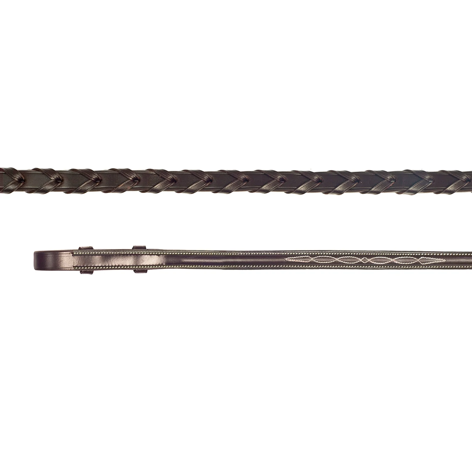 Hunter Laced Fancy Reins, Hunter Reins,Hook&Stud OBR/SI F