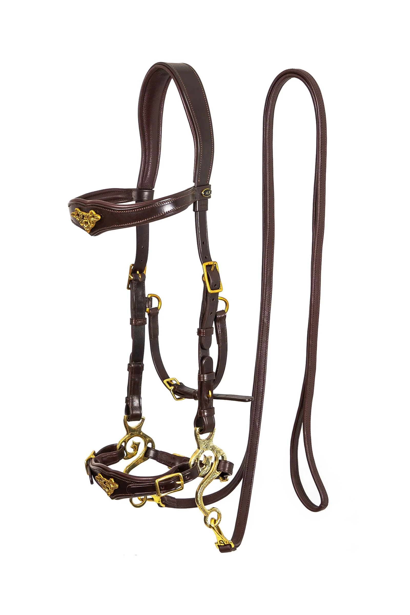 Imperial Hackamore Bridle With Reins (System 2) Shire Brown X-Full
