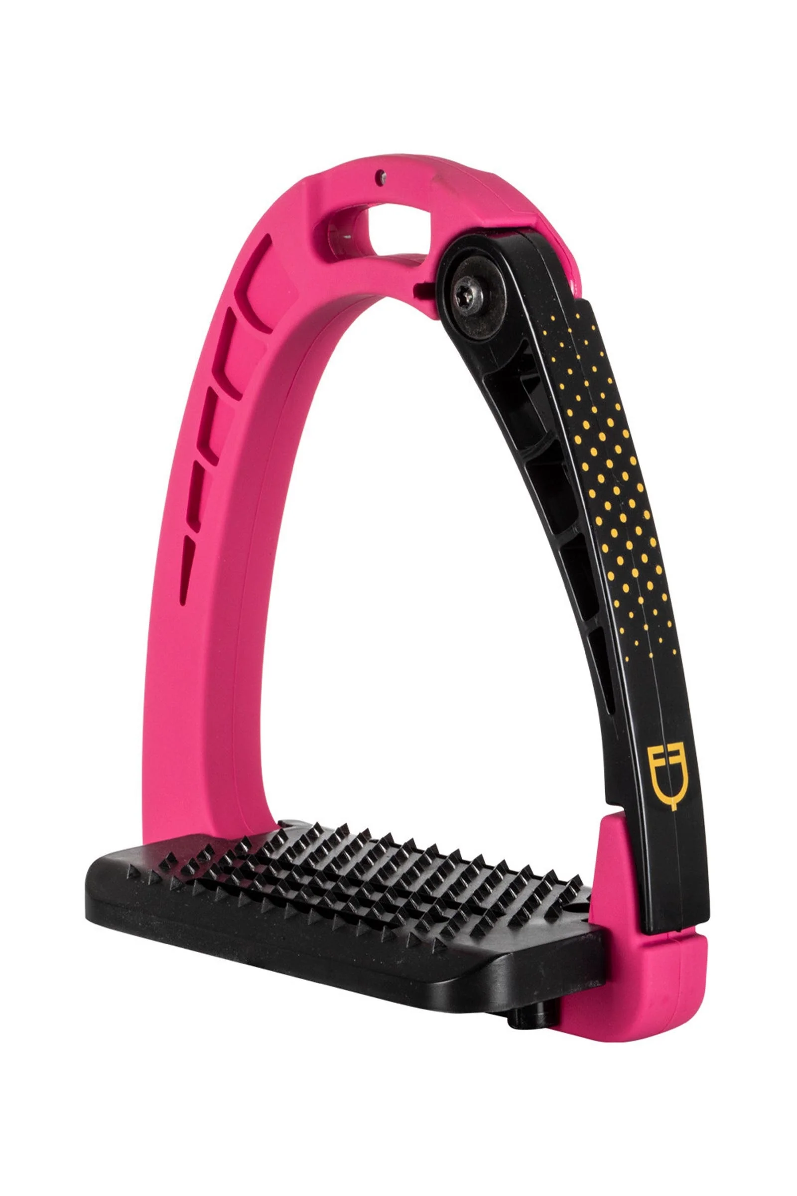Junior Stirrups Side Opening and Wide Tread Pink One Size