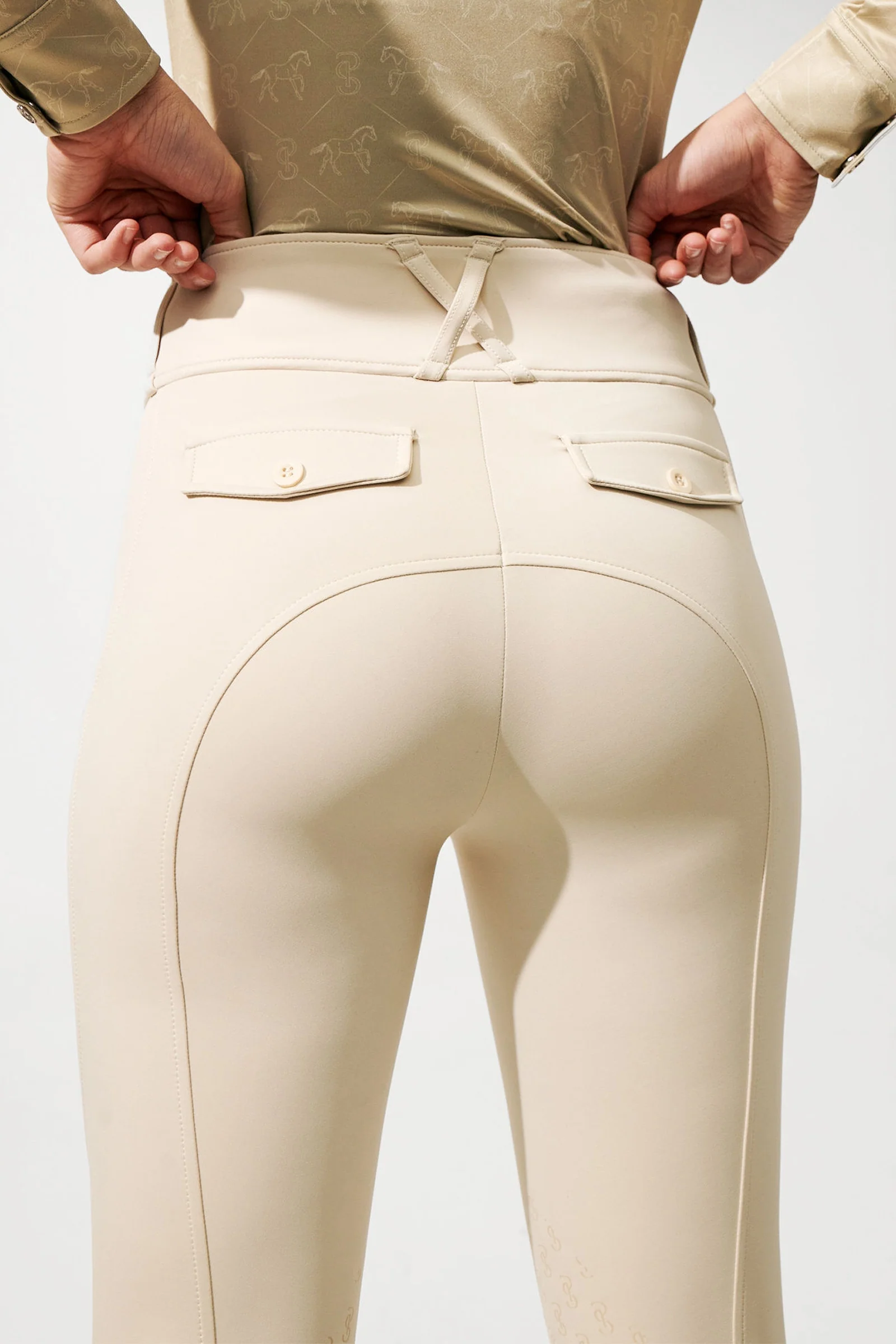 Katja Women´s Knee Grip Riding Tights Dark Ivory M
