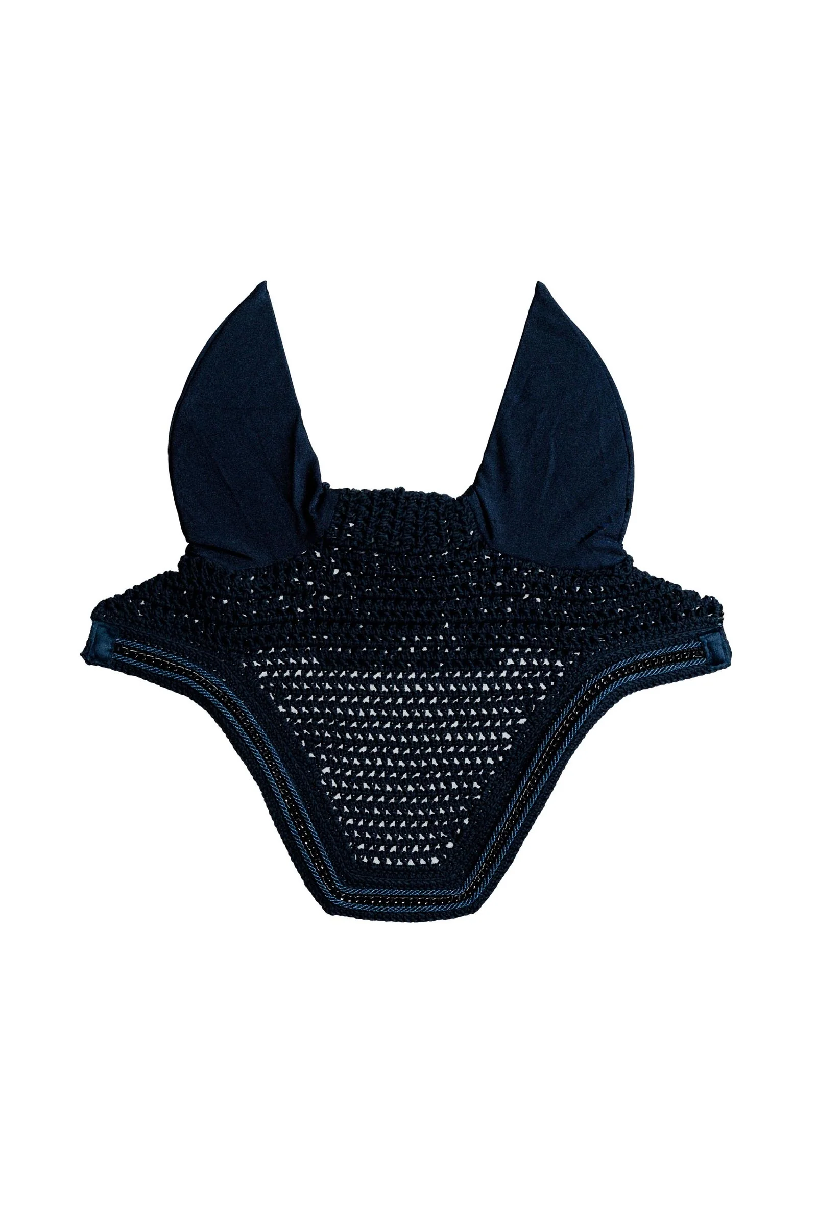 Kentucky Horseware Wellington Fly Veil With Metal Chain Navy F