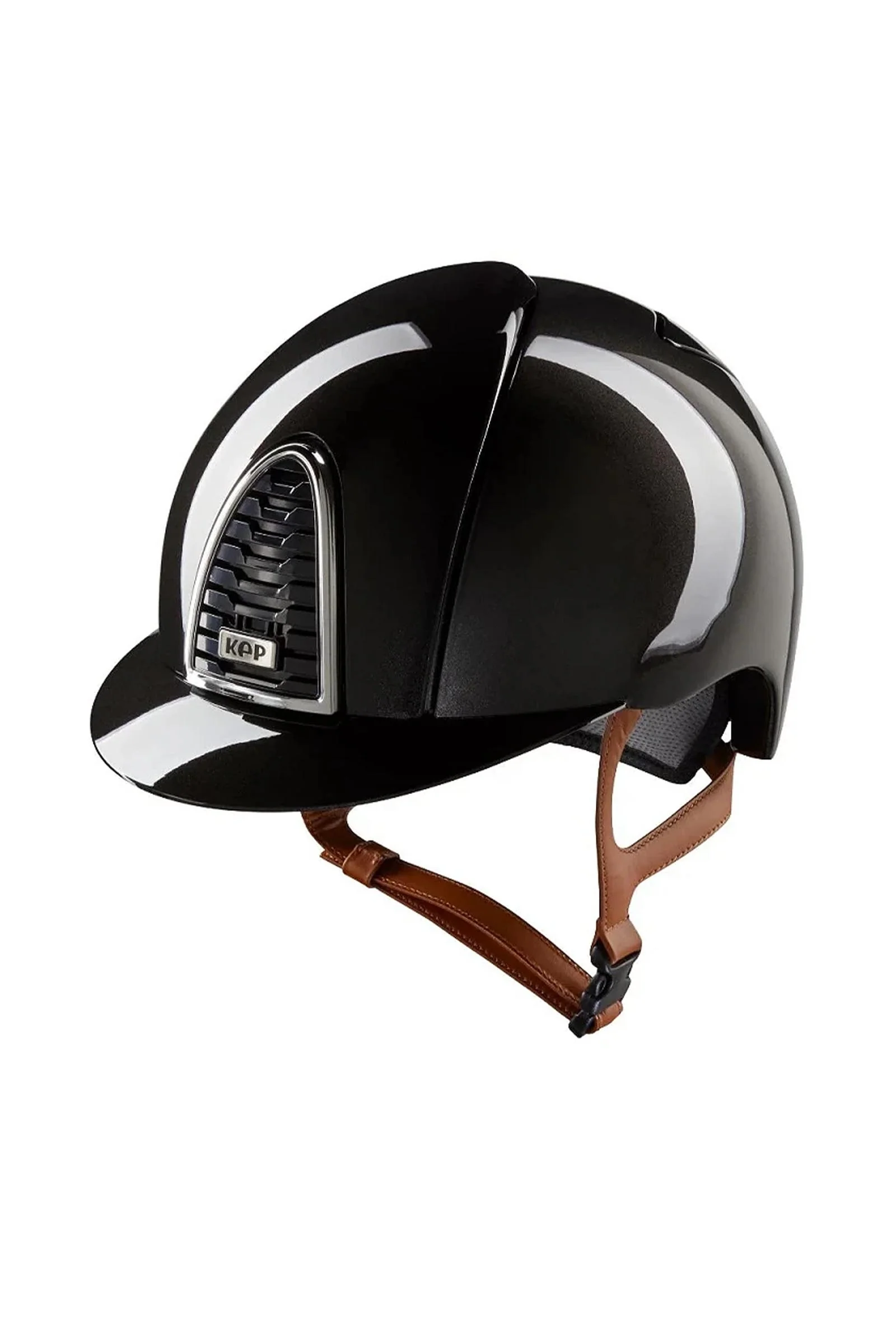 KEP Cromo 2.0 Shine/Beige Riding Helmet With Extra Visor, App Compatible Black/Beige 059-x-062