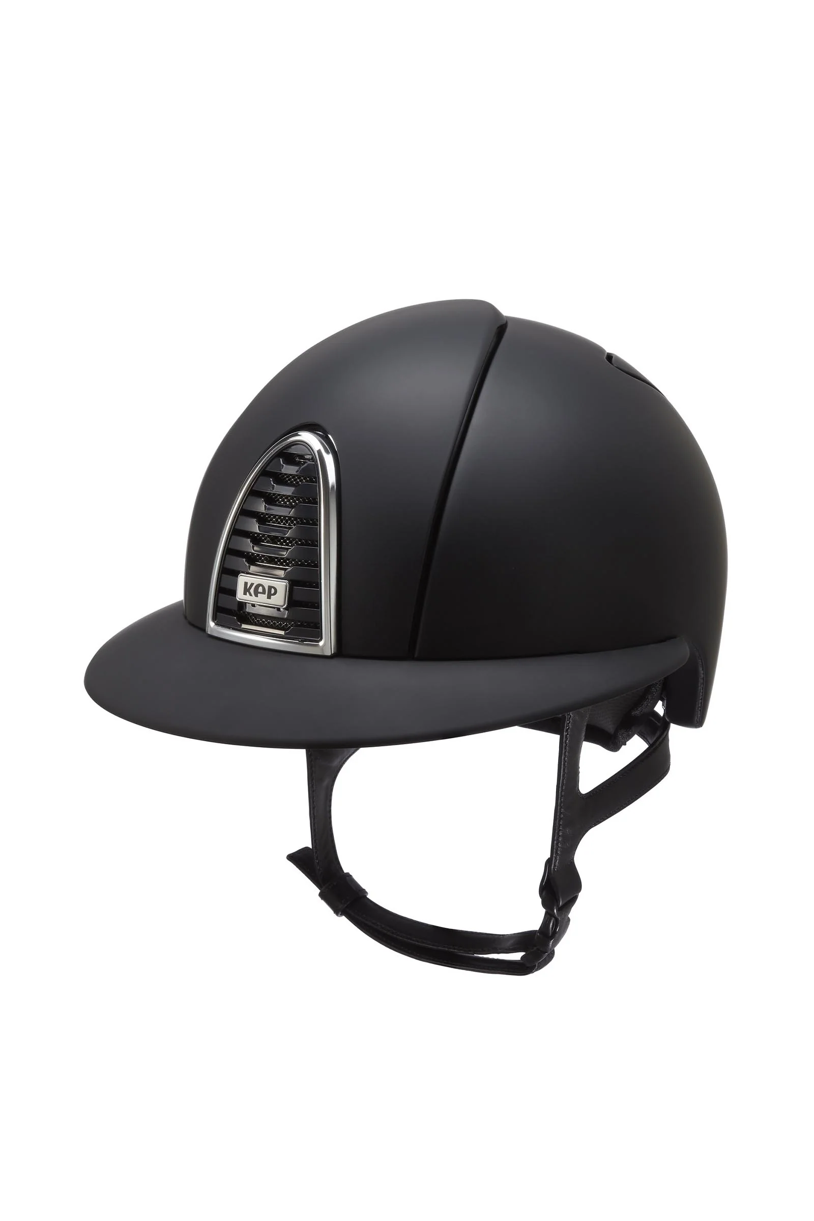 KEP Cromo 2.0 Textile/Raw Polo Riding Helmet With Extra Visor, App Compatible Black 059-x-062