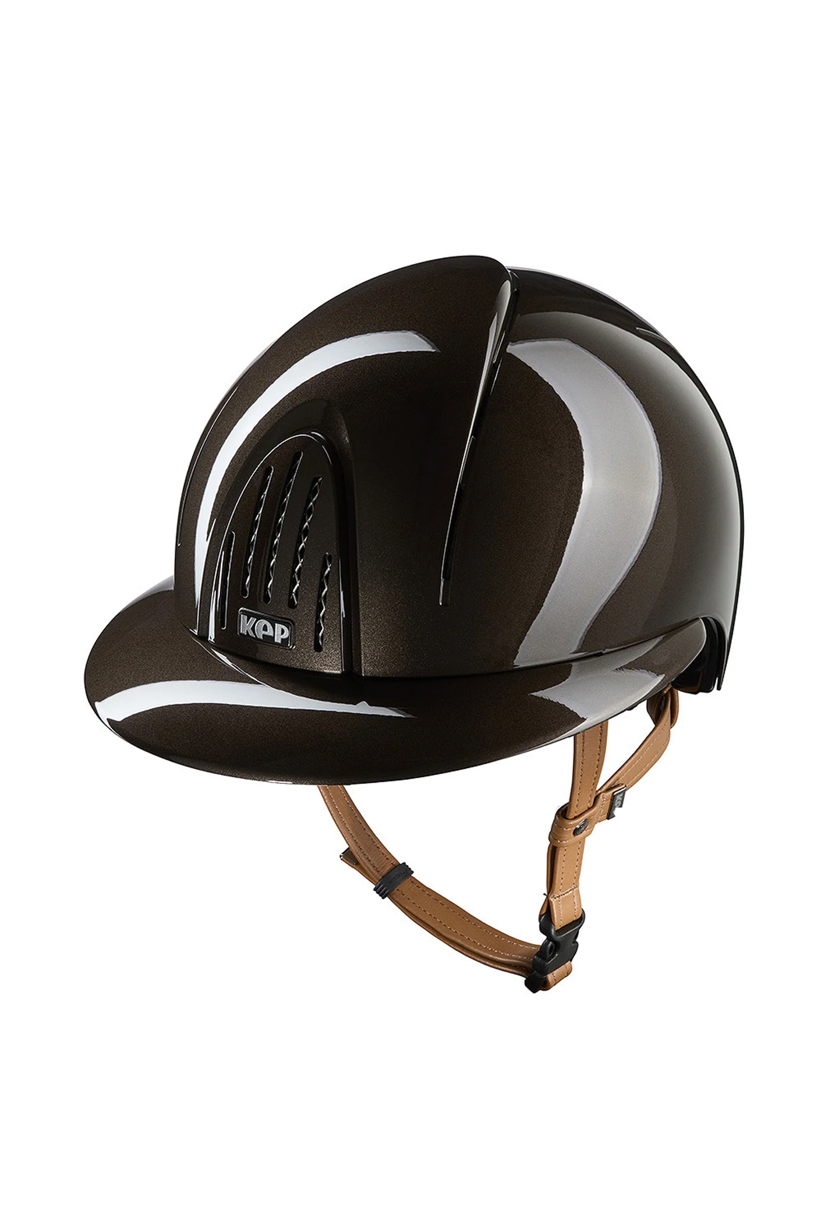 KEP NOVA ABS Metal Polish/Beige Polo Riding Helmet Brown 059-x-062