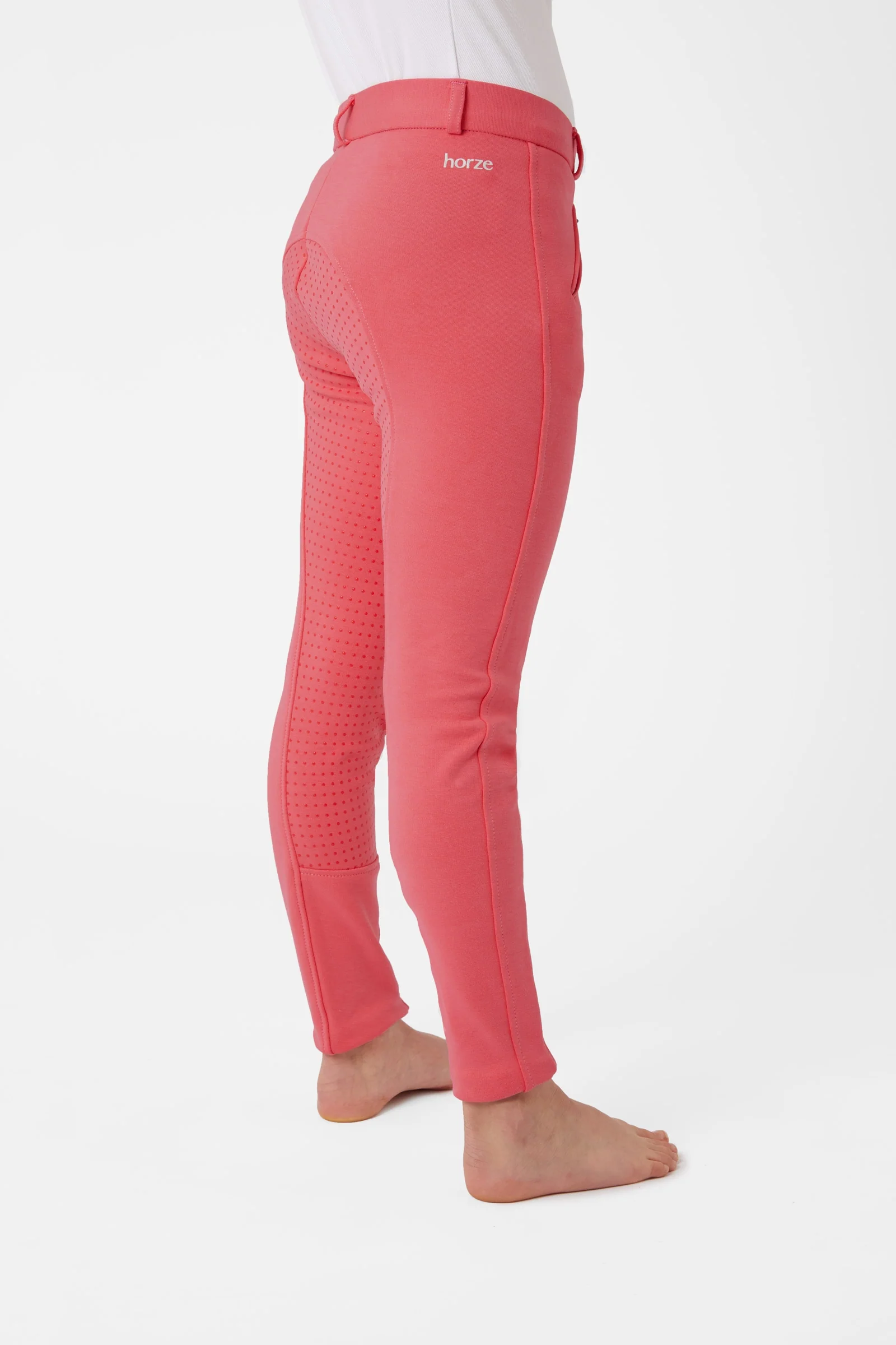 Kids Active Silicone Grip Full Seat Breeches Peony pink 15-16 years