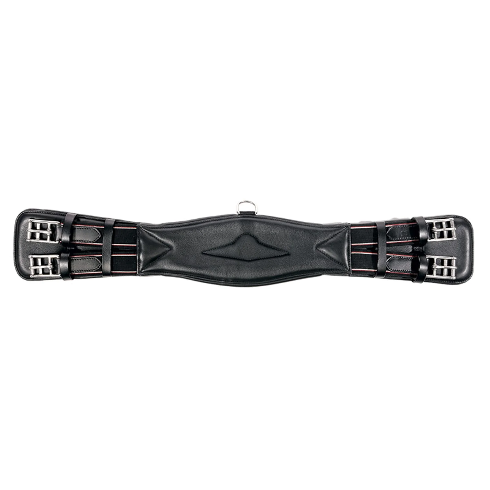 Leather girth short Soft Black 18"