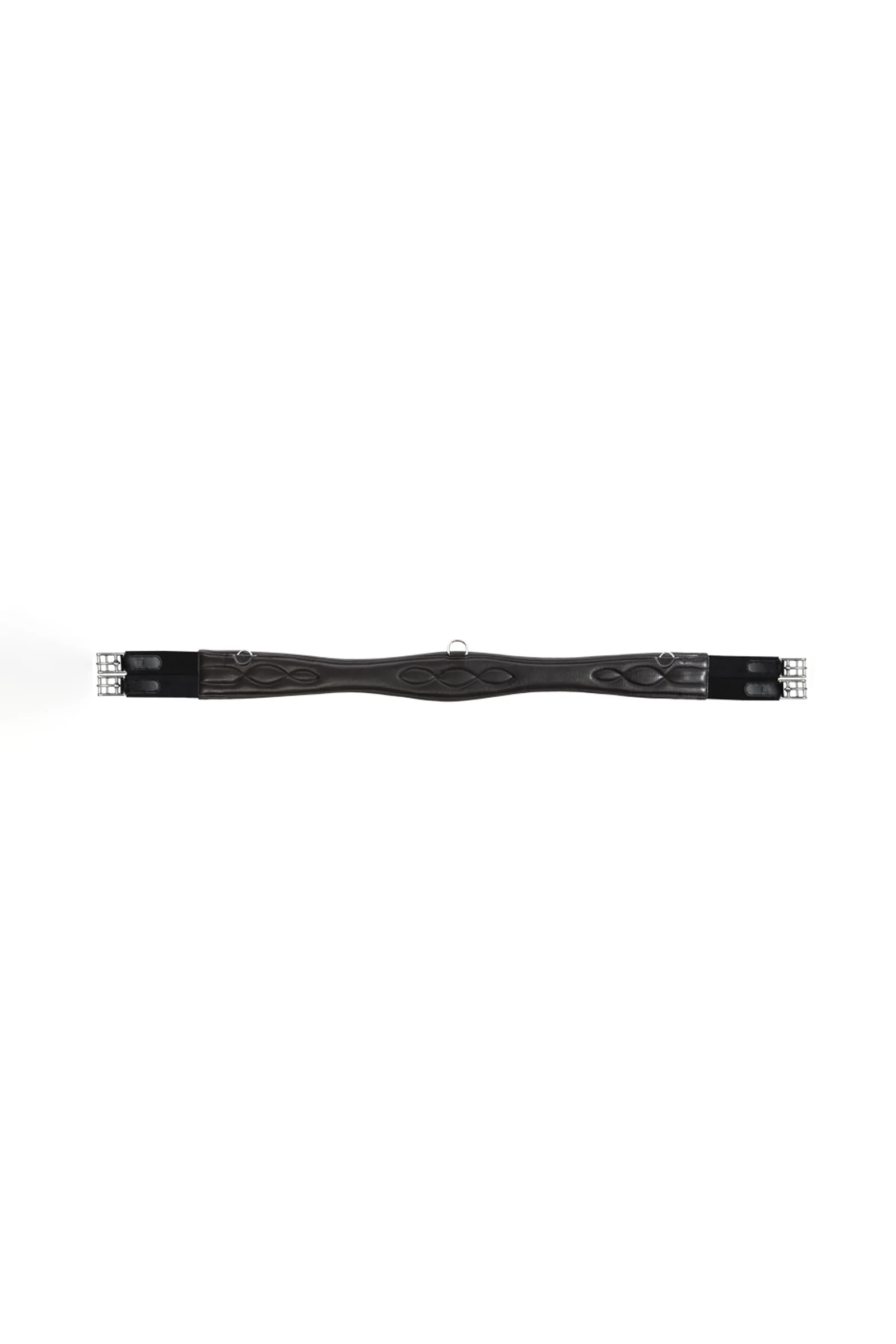 Leather girth Soft, with elasticated inserts Black 49"