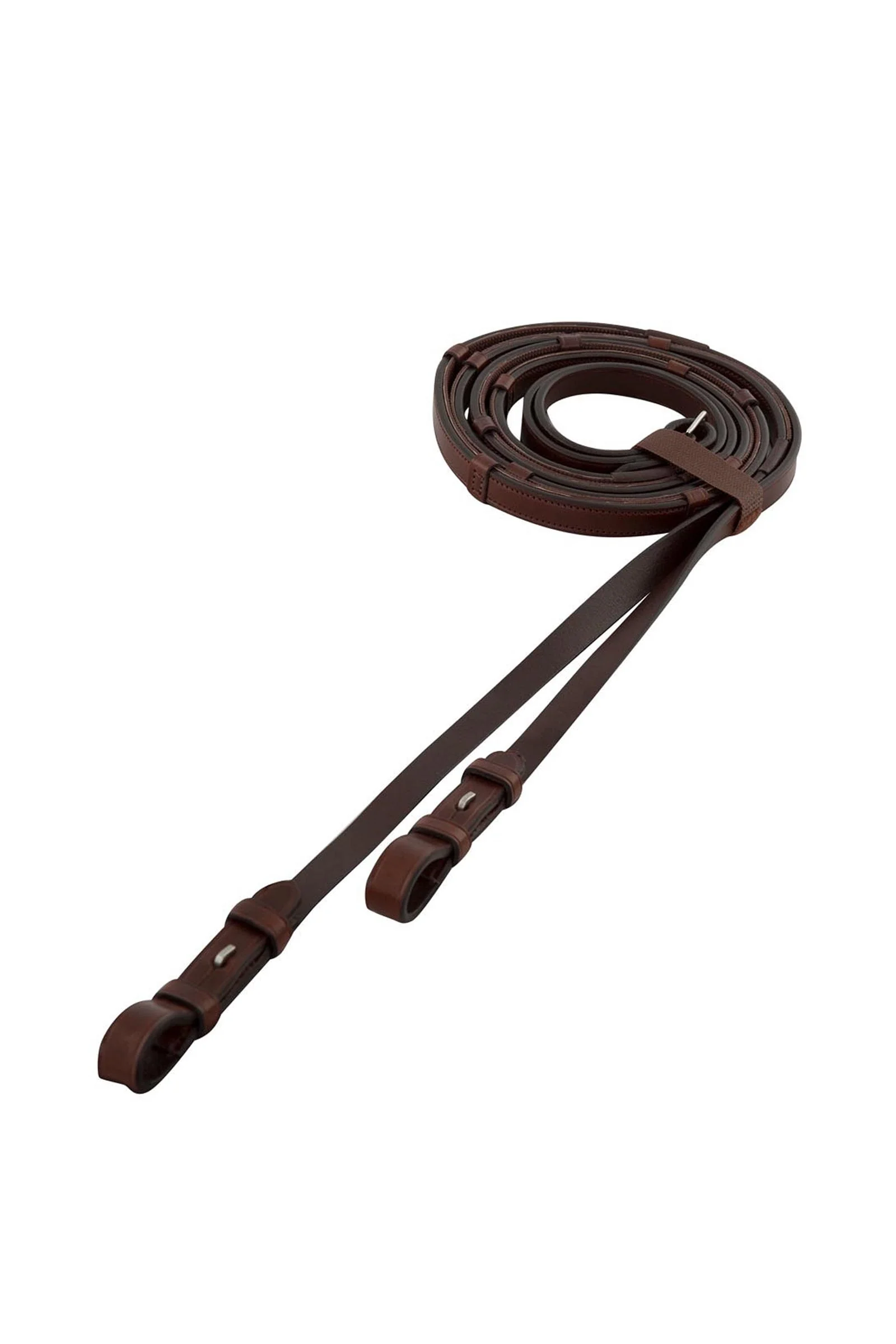 Leather Grip Reins, 16 mm Oak/Silver F