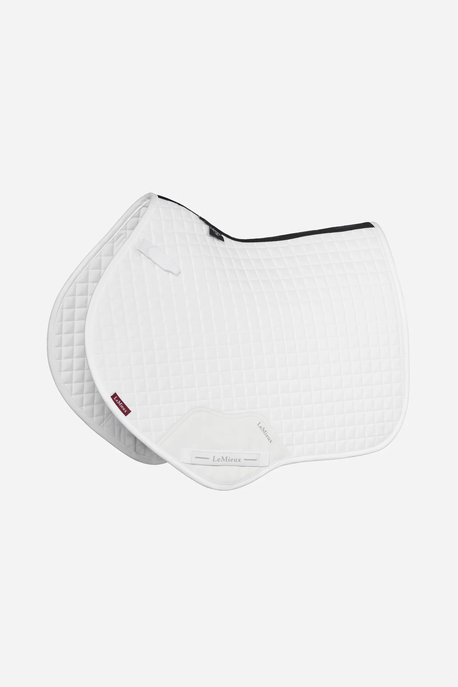 Lemieux Suede Close Contact Square Saddle Pad White S/M