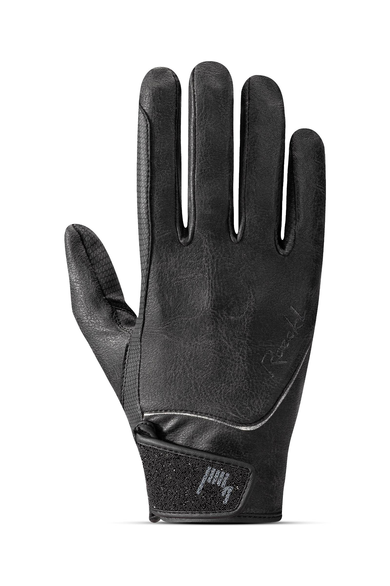 Lusita Riding Gloves Black Stone-Washed 6