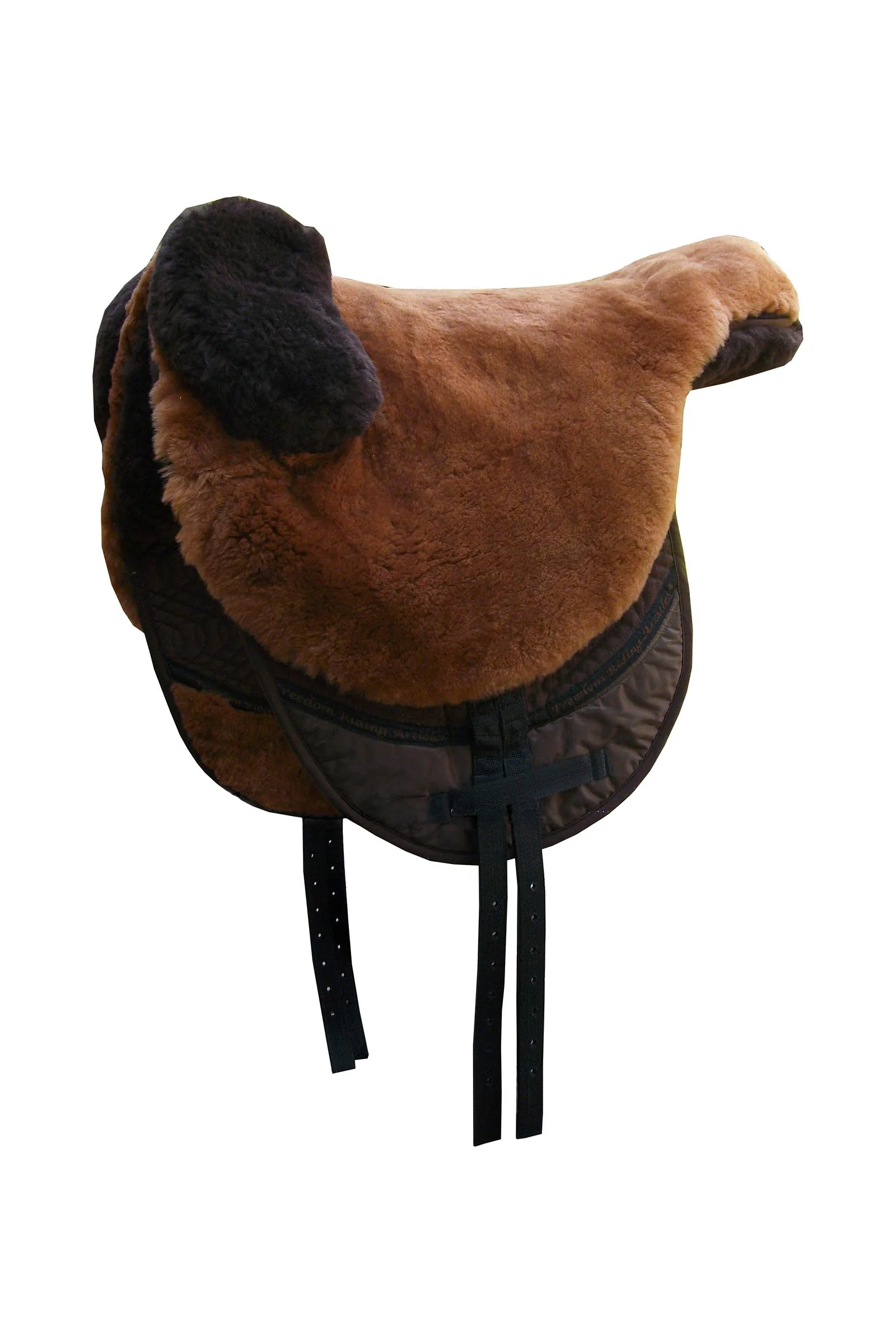 Macon Extra Merino Bareback Pad, Knee Rolls & Inlays, L Brown/Dark Brown L