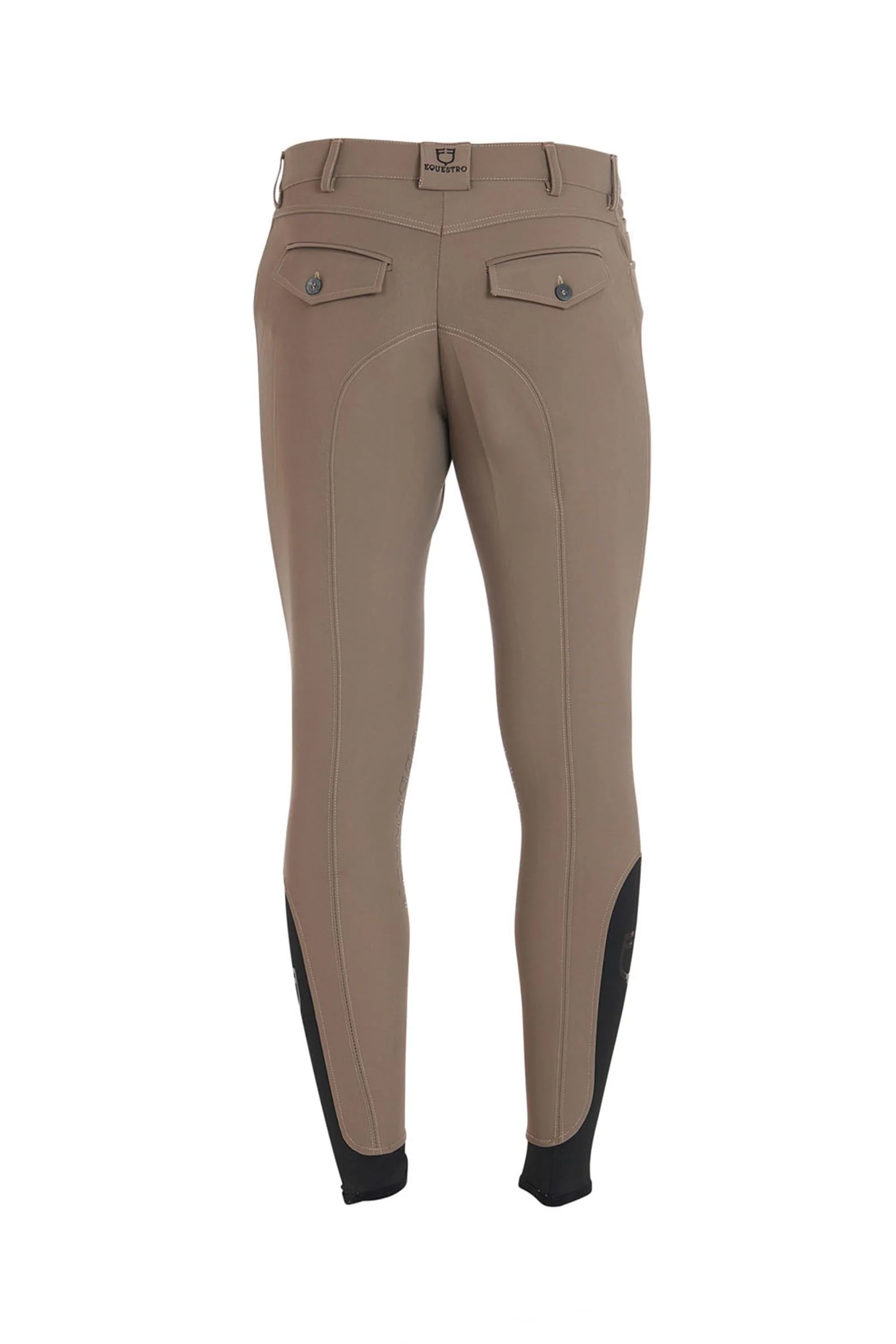 Men's Slim Fit Knee Grip Breeches With Logo Walnut 34