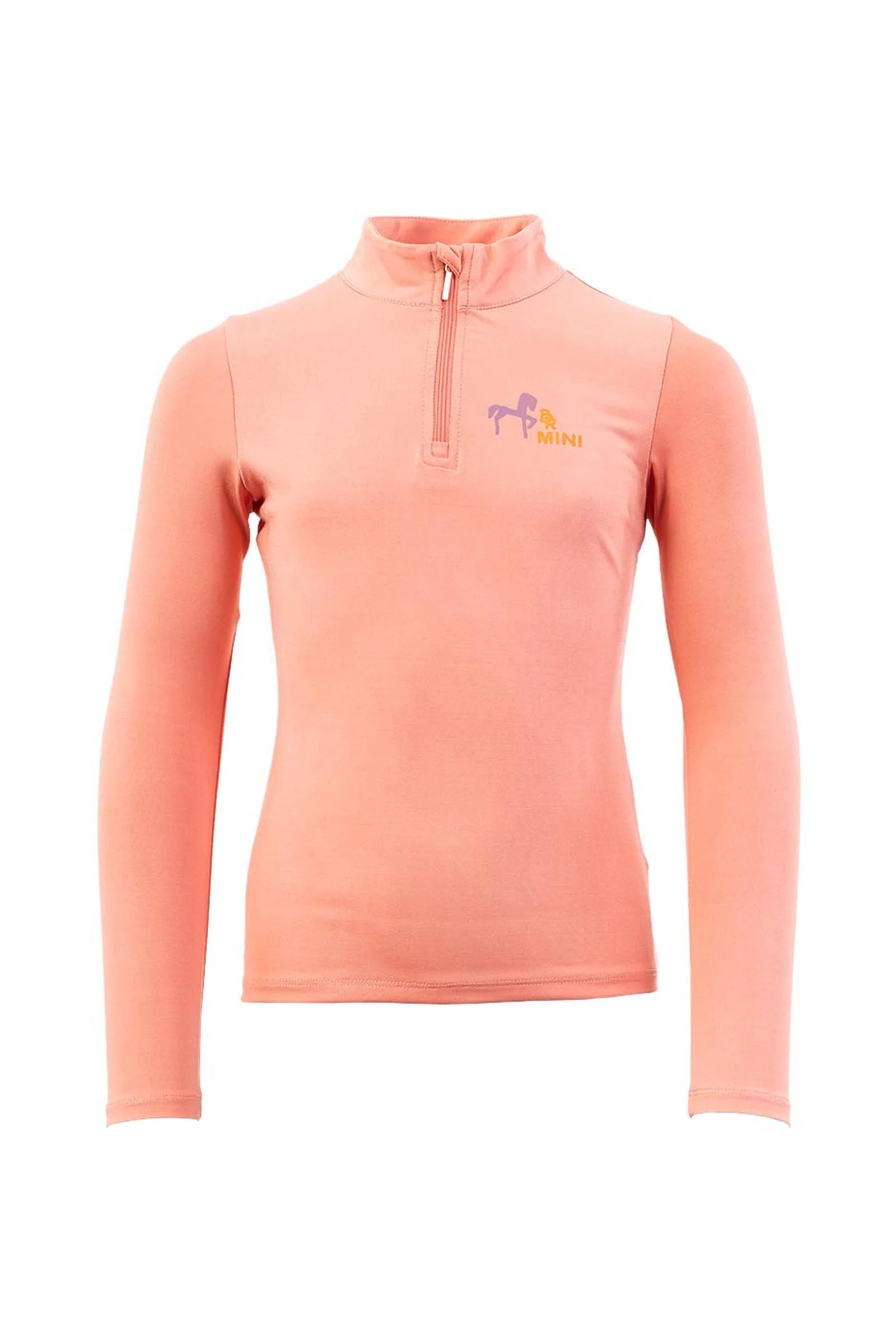 Mini Kids` Zip-Up Longsleeve Shirt Peach Blossom 9-10 years