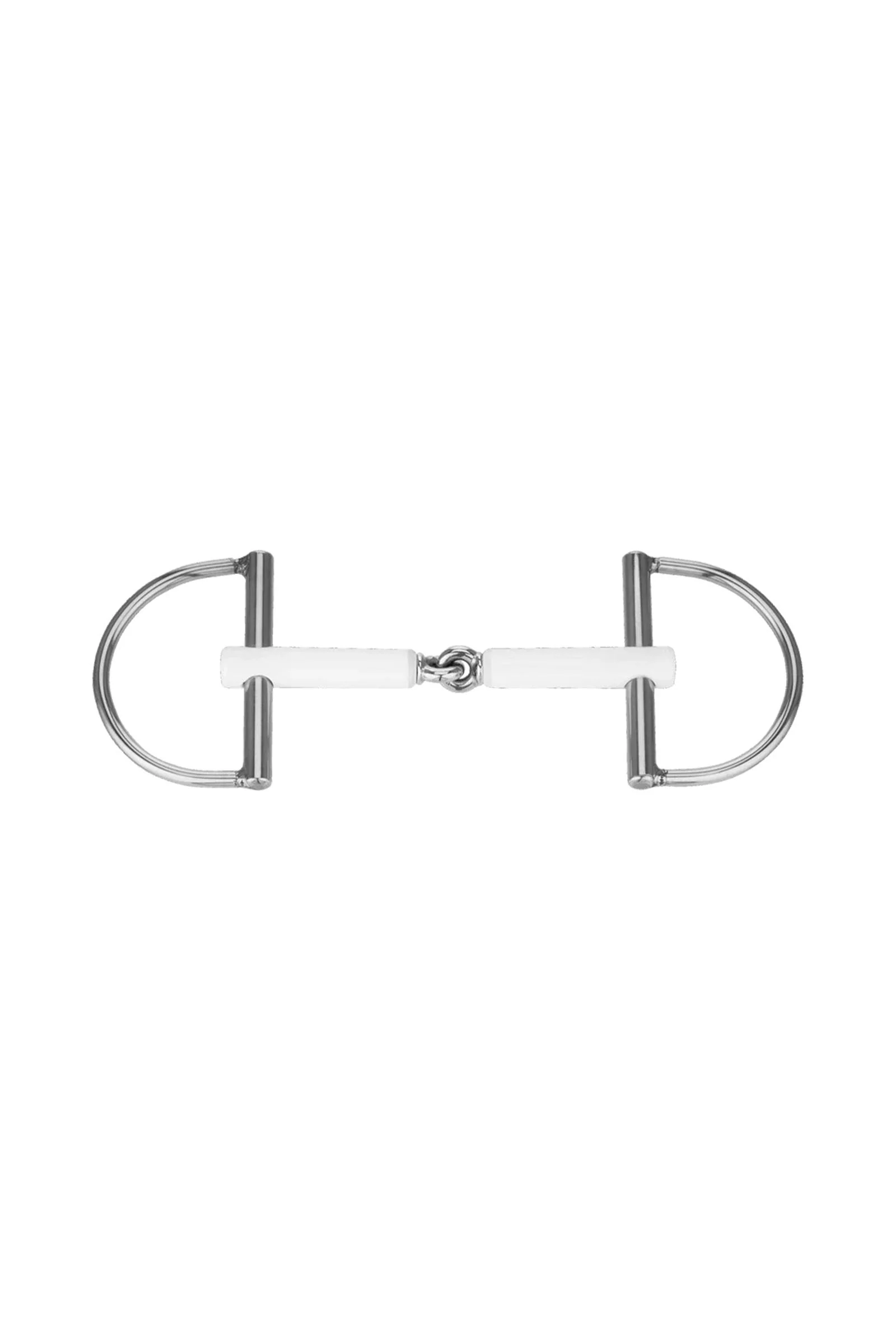 Nathe D-Ring Snaffle Bit, Single Jt. 15mm, Thermoplastic Metall 120 mm